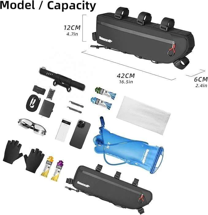 کیف مثلثی تنه دوچرخه راینوواک - 2.1/2.7 لیتری مناسب دوچرخه های کورسی و گراول