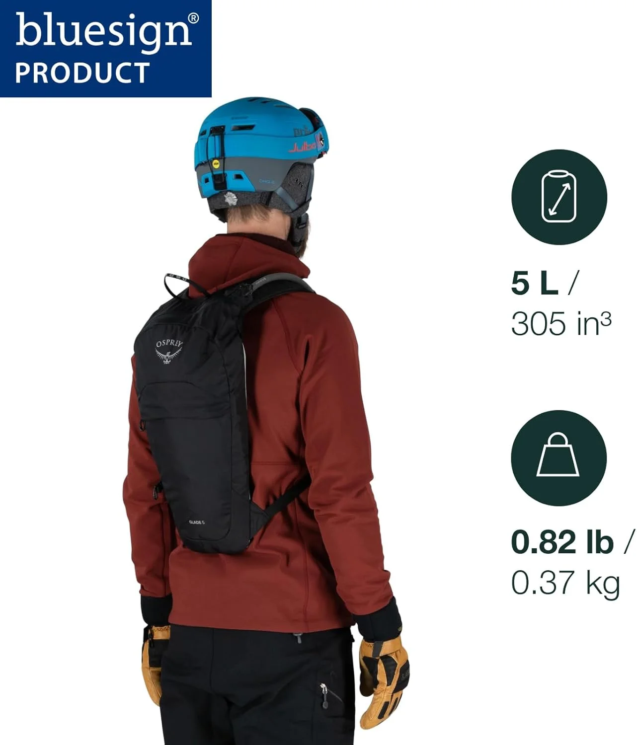 کوله پشتی اسکی و اسنوبرد Glade 5 لیتری آسپری، مناسب برای خانم ها و آقایان