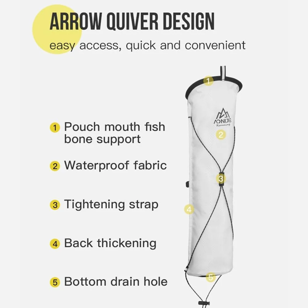 کیف نگهداری باتوم کوهنوردی، ضد آب، سبک وزن، مقاوم در برابر تغییر شکل، مناسب برای دویدن و جلیقه هیدراتاسیون