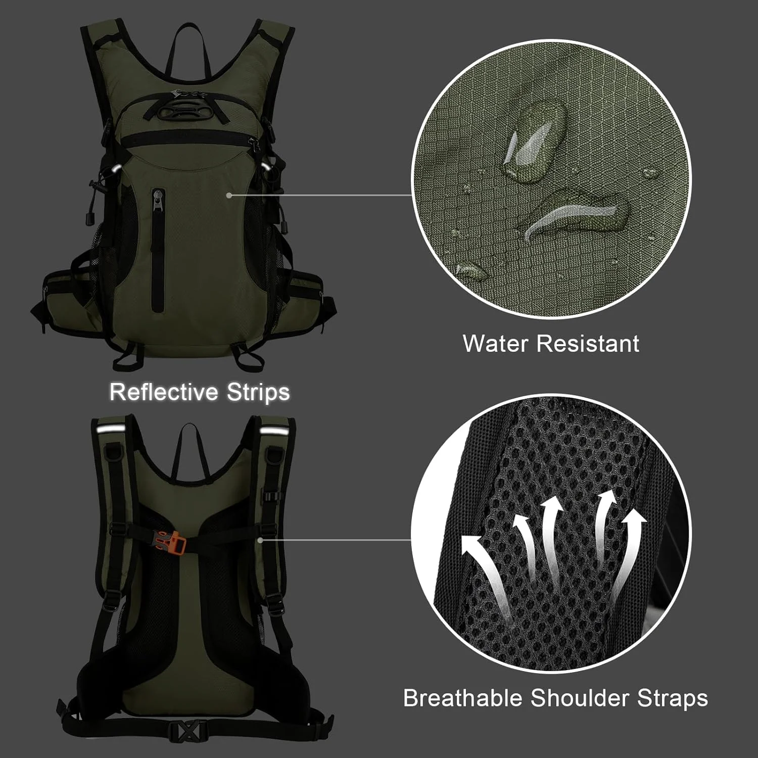 کوله پشتی دوچرخه سواری سبک وزن 15 لیتری، مناسب آقایان و بانوان، کوله پشتی کوچک برای پیاده روی، کوله پشتی موتور سیکلت، کوله پشتی مخصوص دویدن و پیاده روی