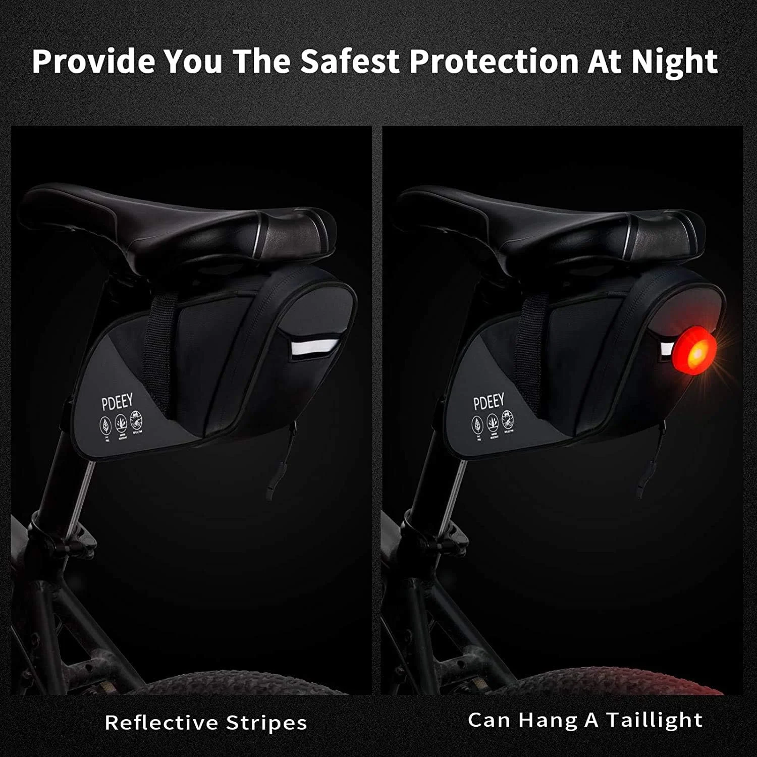 کیف زین دوچرخه، کیف زیر زین دوچرخه، کیف گوه ای دوچرخه سواری برای کوهستان و جاده، کیف ضد آب و بادوام لوازم جانبی دوچرخه سواری برای دوچرخه های کوهستانی، ساحلی یا جاده ای