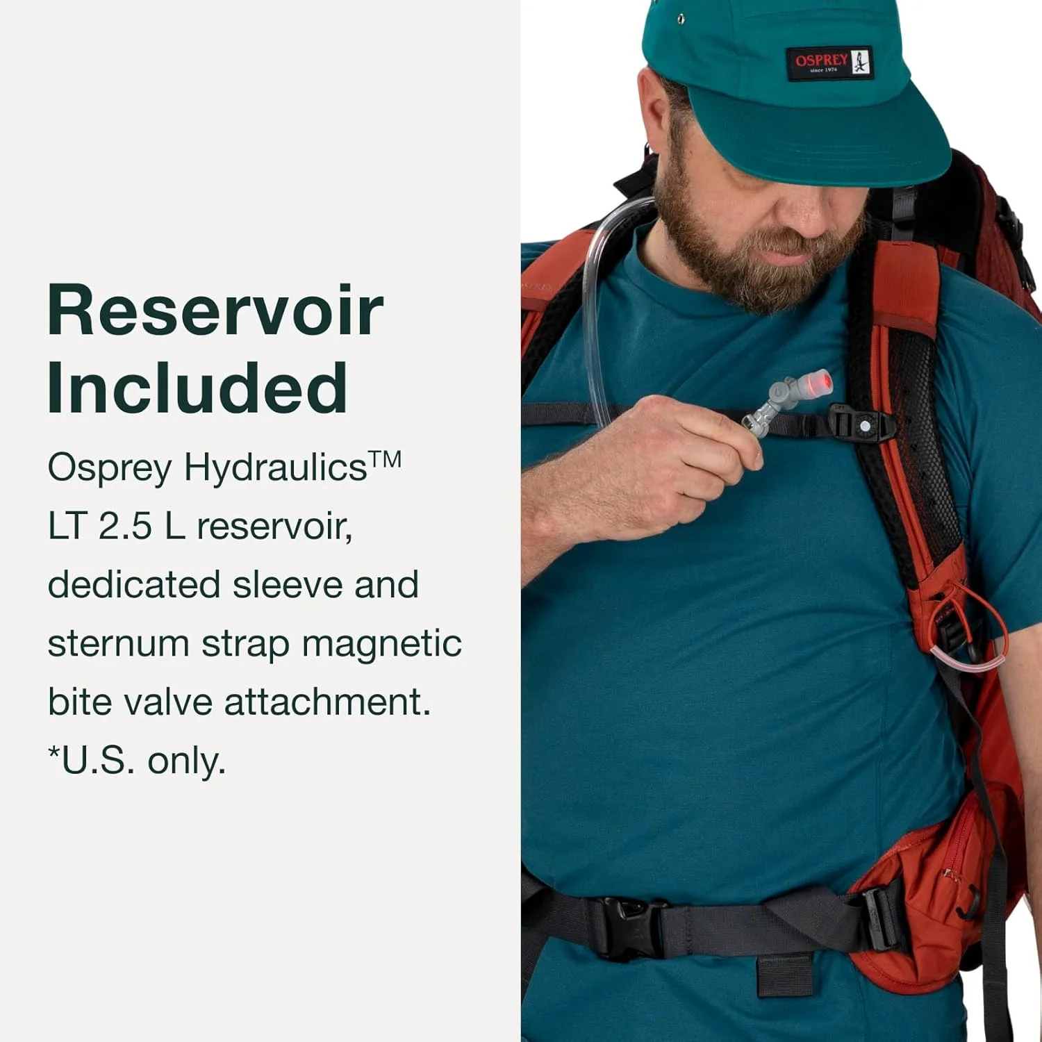 کیف مانتا ۲۴ لیتری مردانه آسپری با محفظه آب - رنگ نارنجی برگ بلوط - سایز O/S