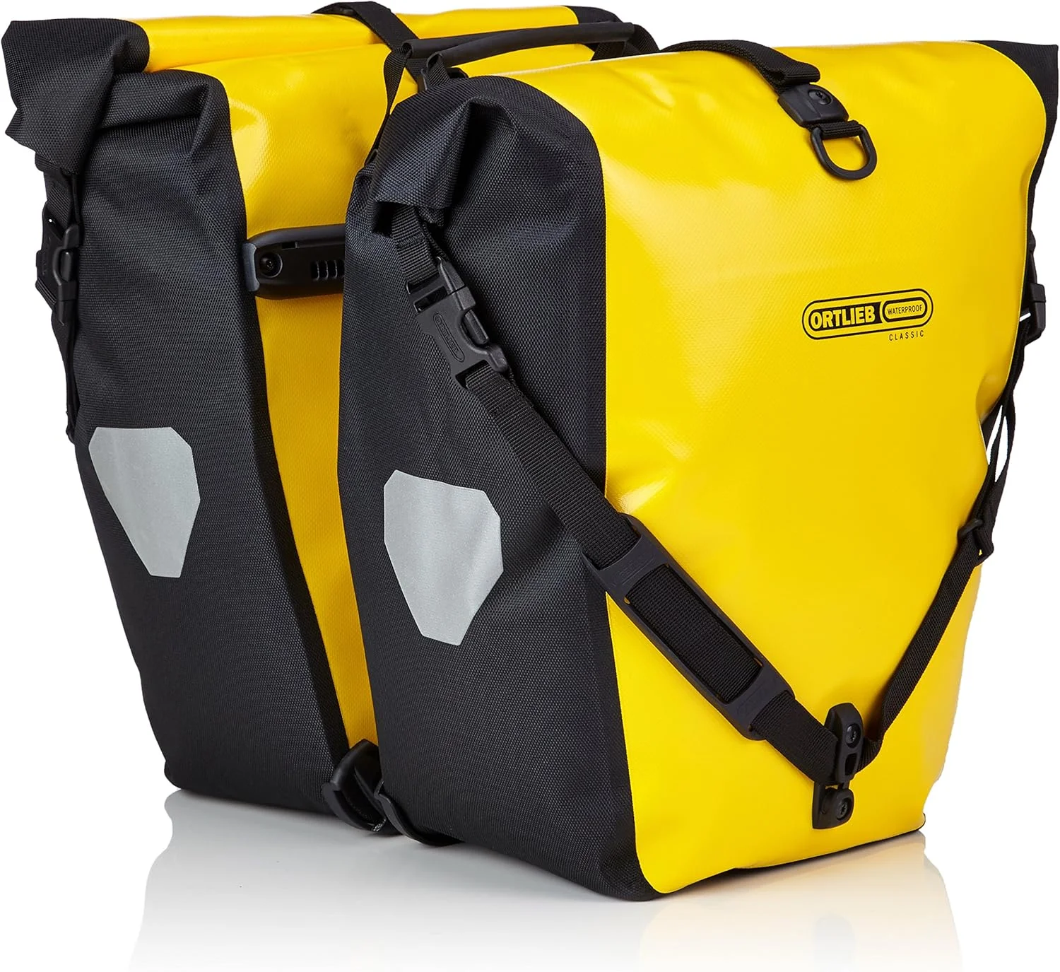 کیف دوچرخه کلاسیک Ortlieb مدل Back-Roller QL2.1 (یک جفت) - مشکی/قرمز، 40 لیتر