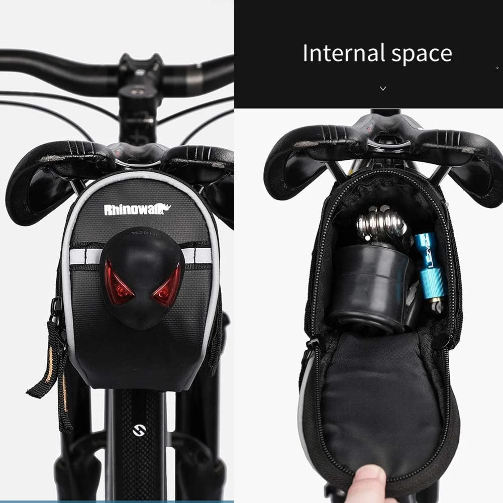 کیف زین دوچرخه جاده ای برای ابزار، کیف عقب دوچرخه کوهستان با اتصال به زین، کیف نگهداری تیوپ داخلی دوچرخه، کیف عقب جمع و جور دوچرخه برای تلفن همراه، پول نقد، پمپ کوچک، مناسب برای دوچرخه سواری در فضای باز MTB