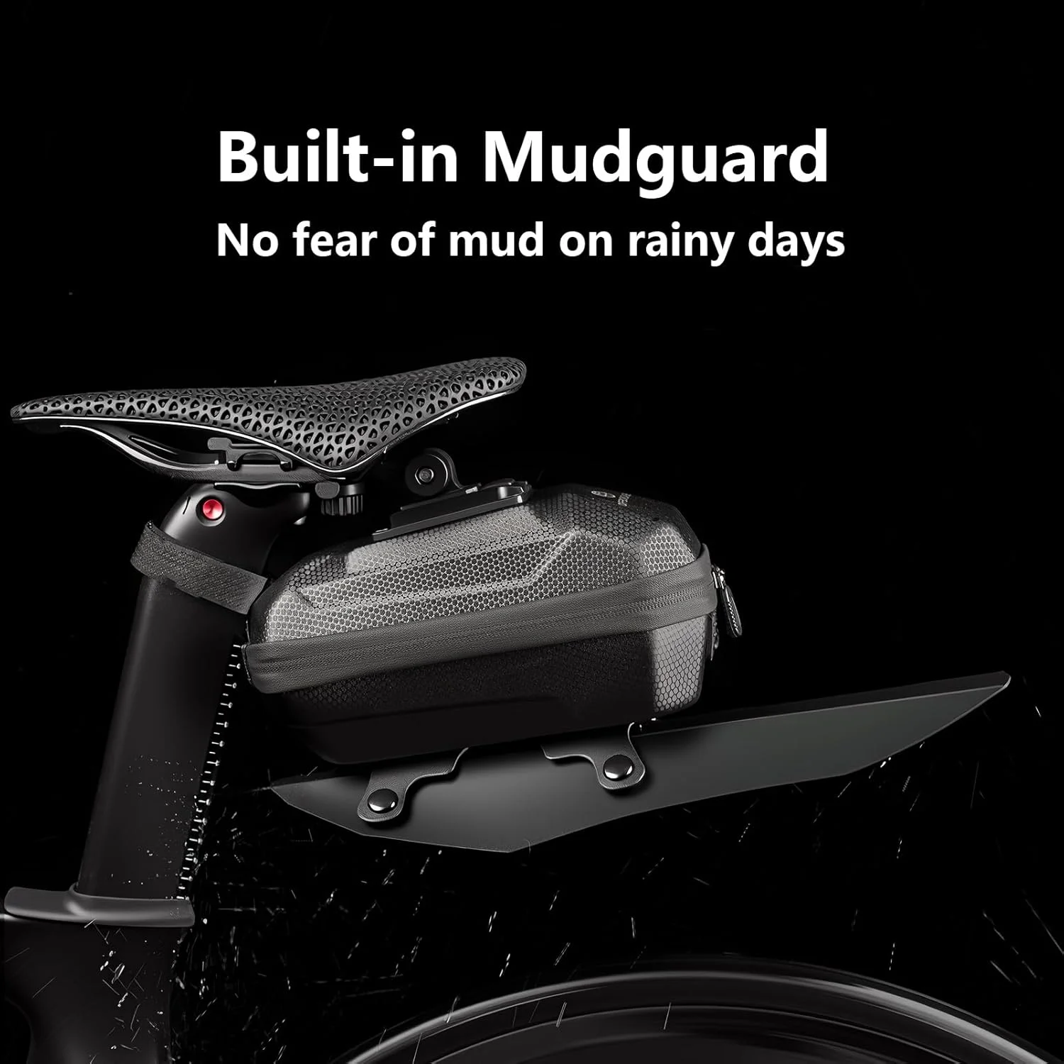 کیف زین دوچرخه OFF با گلگیر، کیف زین سخت پوسته 2.4 لیتری ضد آب PU EVA برای دوچرخه های کوهستانی، جاده ای و برقی کیف زین دوچرخه OFF با گلگیر، کیف زین سخت پوسته 2.4 لیتری ضد آب PU EVA برای دوچرخه های کوهستانی، جاده ای و برقی