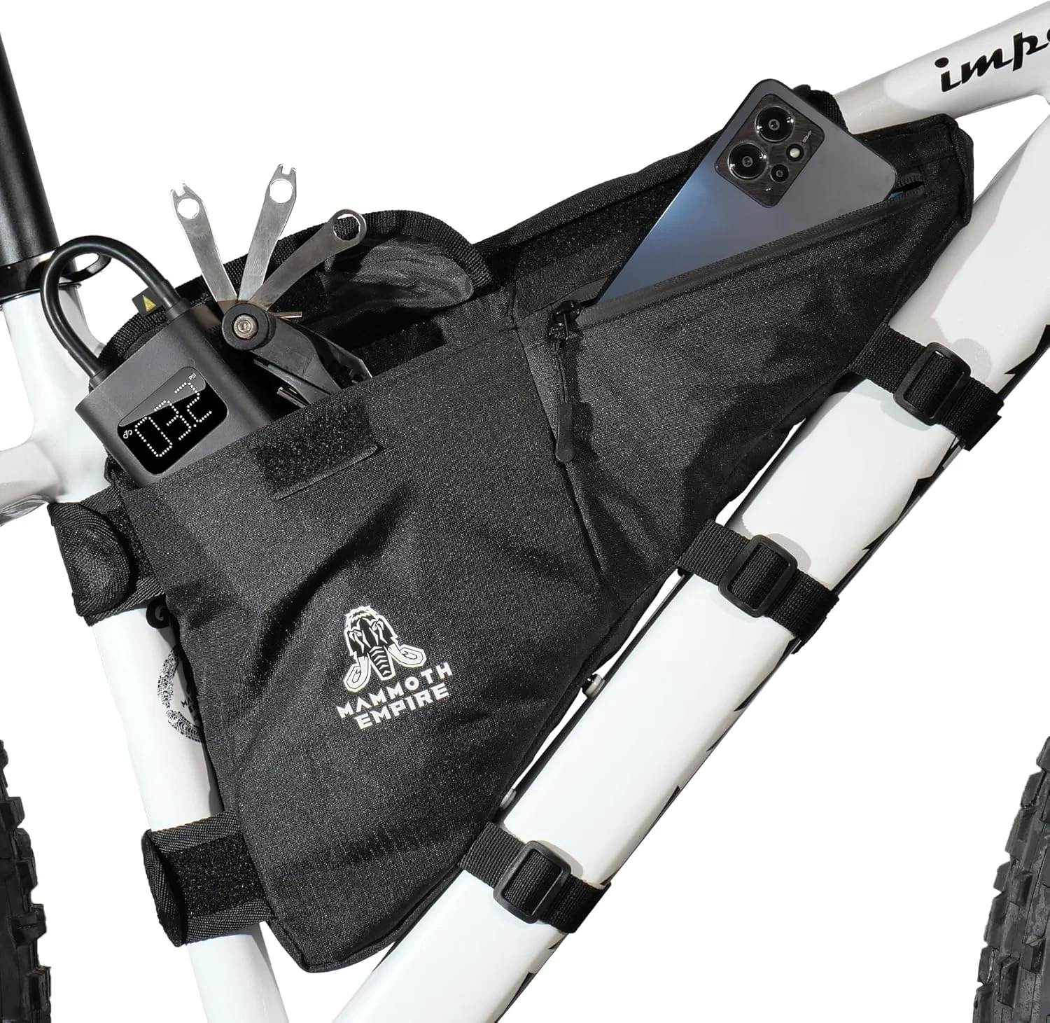 کیف تنه دوچرخه RNS - کیف مثلثی دوچرخه - کیف لوازم دوچرخه - کیف دوچرخه - 7 لیتر، مشکی، پلی استر، بندهای قابل تنظیم، مناسب برای همه دوچرخه ها