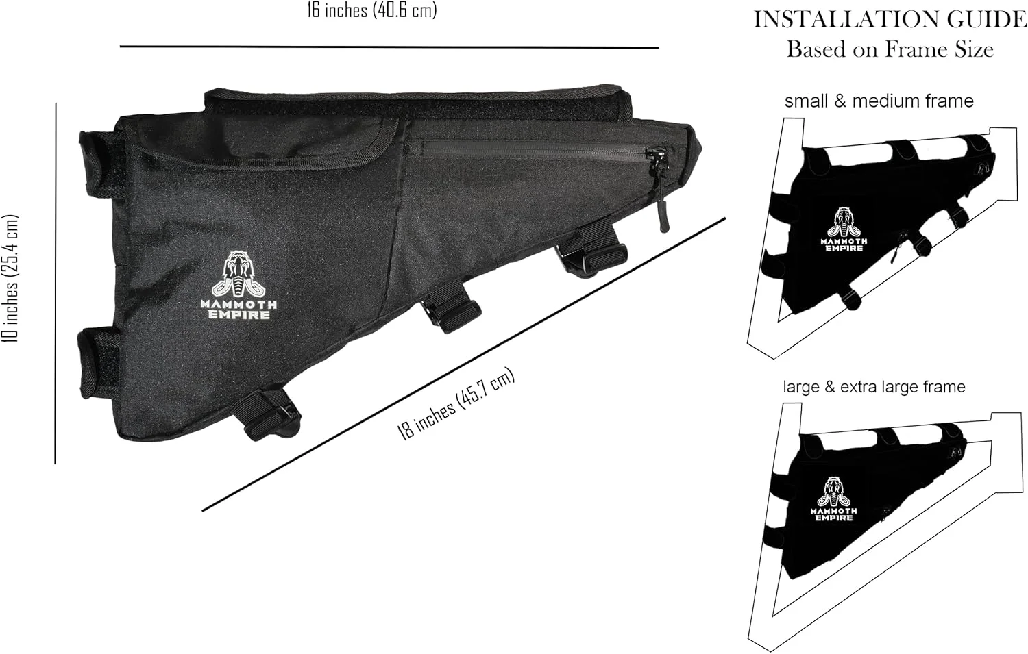 کیف تنه دوچرخه RNS - کیف مثلثی دوچرخه - کیف لوازم دوچرخه - کیف دوچرخه - 7 لیتر، مشکی، پلی استر، بندهای قابل تنظیم، مناسب برای همه دوچرخه ها
