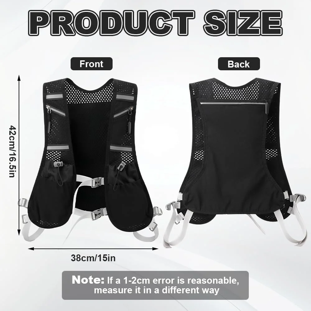 جلیقه دویدن مردانه و زنانه، جلیقه آبرسانی سبک وزن، نگهدارنده تلفن همراه، خشک شدن سریع، مقاوم در برابر آب، تنفس پذیر، کوله پشتی قابل تنظیم برای پیاده روی، دوچرخه سواری، مسیرها و ماراتن