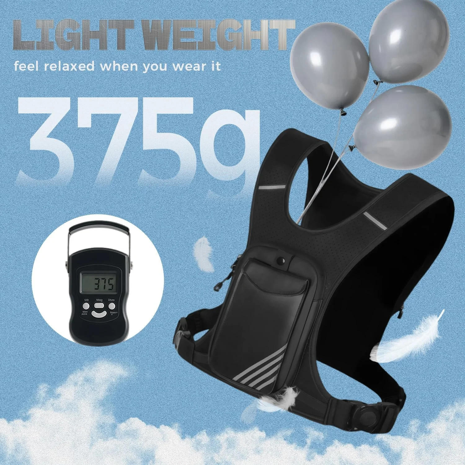 کیف کوله پشتی جلیقه آبرسانی مخصوص دویدن با محفظه آب 800 میلی لیتری، کیف سینه ای سبک و مینیمال مخصوص دویدن با نگهدارنده تلفن، فضای ذخیره سازی اضافی برای پیاده روی، دوچرخه سواری، مسابقه و ماراتن