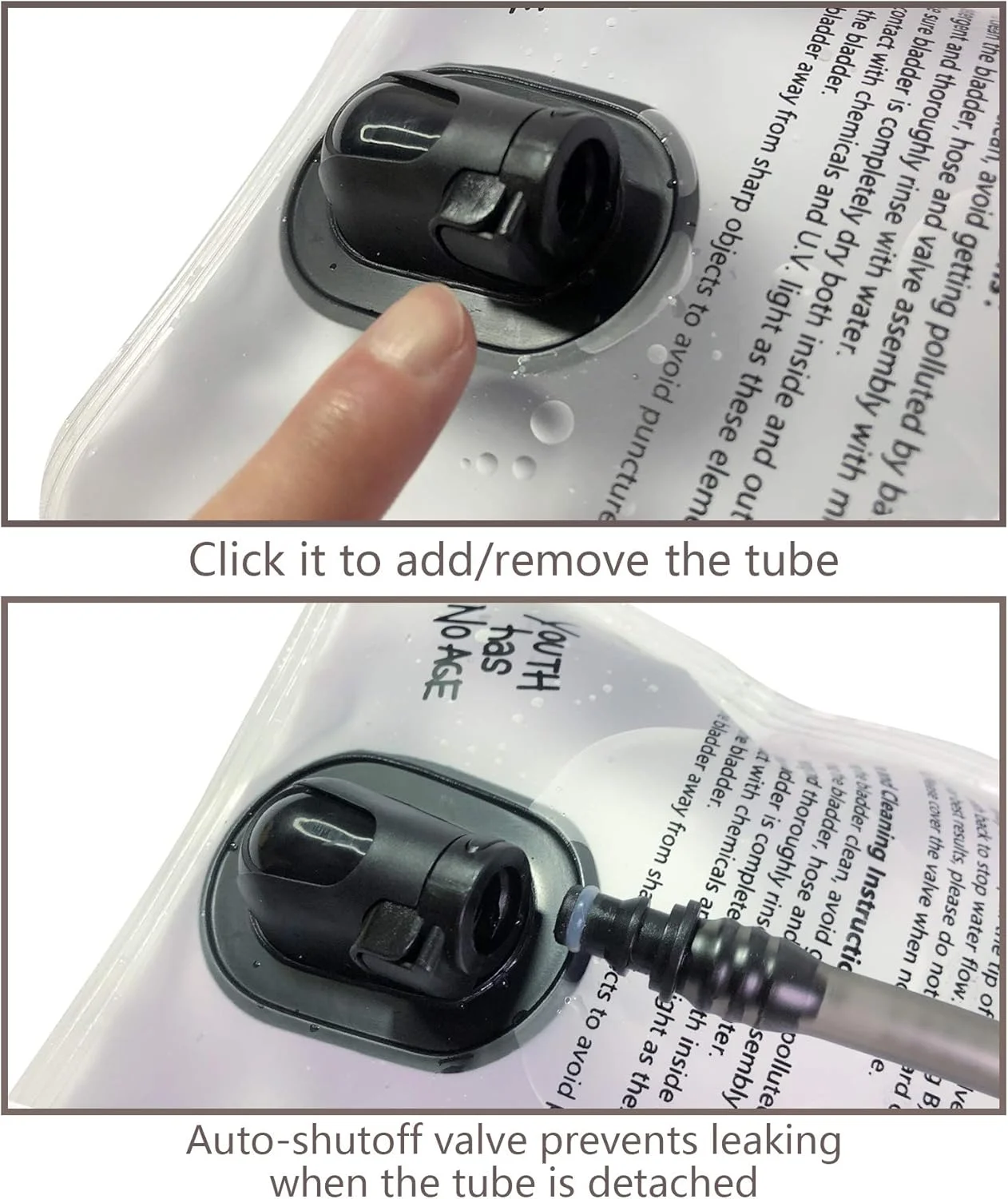 کیسه آب 2 لیتری ضد نشت، بدون BPA، دهانه پهن، مناسب برای کوله پشتی های کوهنوردی، دوچرخه سواری، دویدن، کمپینگ و صخره نوردی، آبی