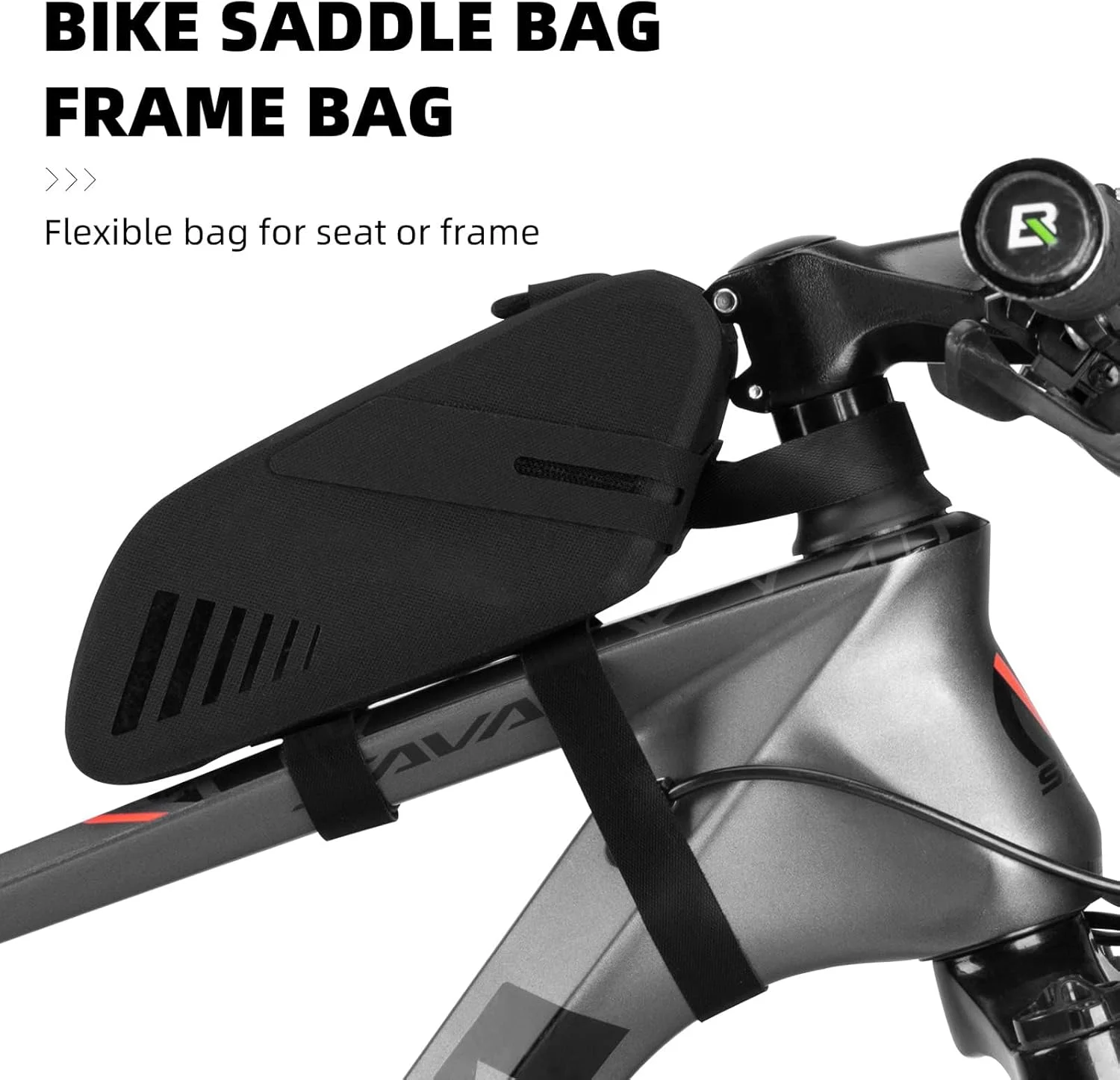 کیف زین دوچرخه KASTWAVE، ضد آب 0.6 لیتری، کیف زیر زین دوچرخه با پوسته سه بعدی، کیف سبک وزن برای دوچرخه های کوهستانی، MTB، جاده و تاشو