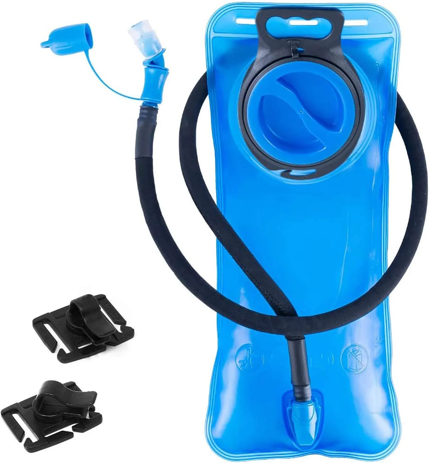 کیسه آب 2 لیتری، مخزن آب ضد نشت با روکش عایق، کیسه ذخیره آب نظامی بدون BPA، جایگزینی برای کوله پشتی هیدراتاسیون، ایده آل برای دوچرخه سواری، پیاده روی، کمپینگ، شکار و دویدن