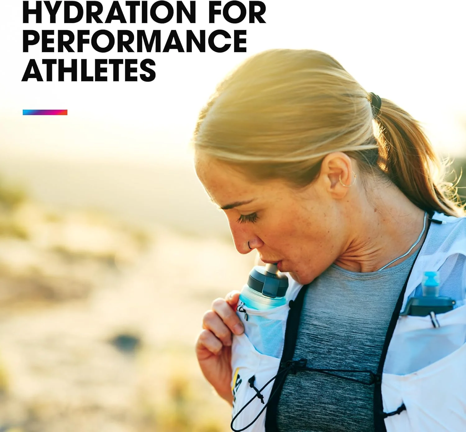 Hydrapak UltraFlask Speed 500 ml بسته 2 عددی - قمقمه آب تاشو برای جلیقه های آبرسانی و کوله پشتی های دویدن با درب باز آسان (500 میلی لیتر)، آبی مالیبو