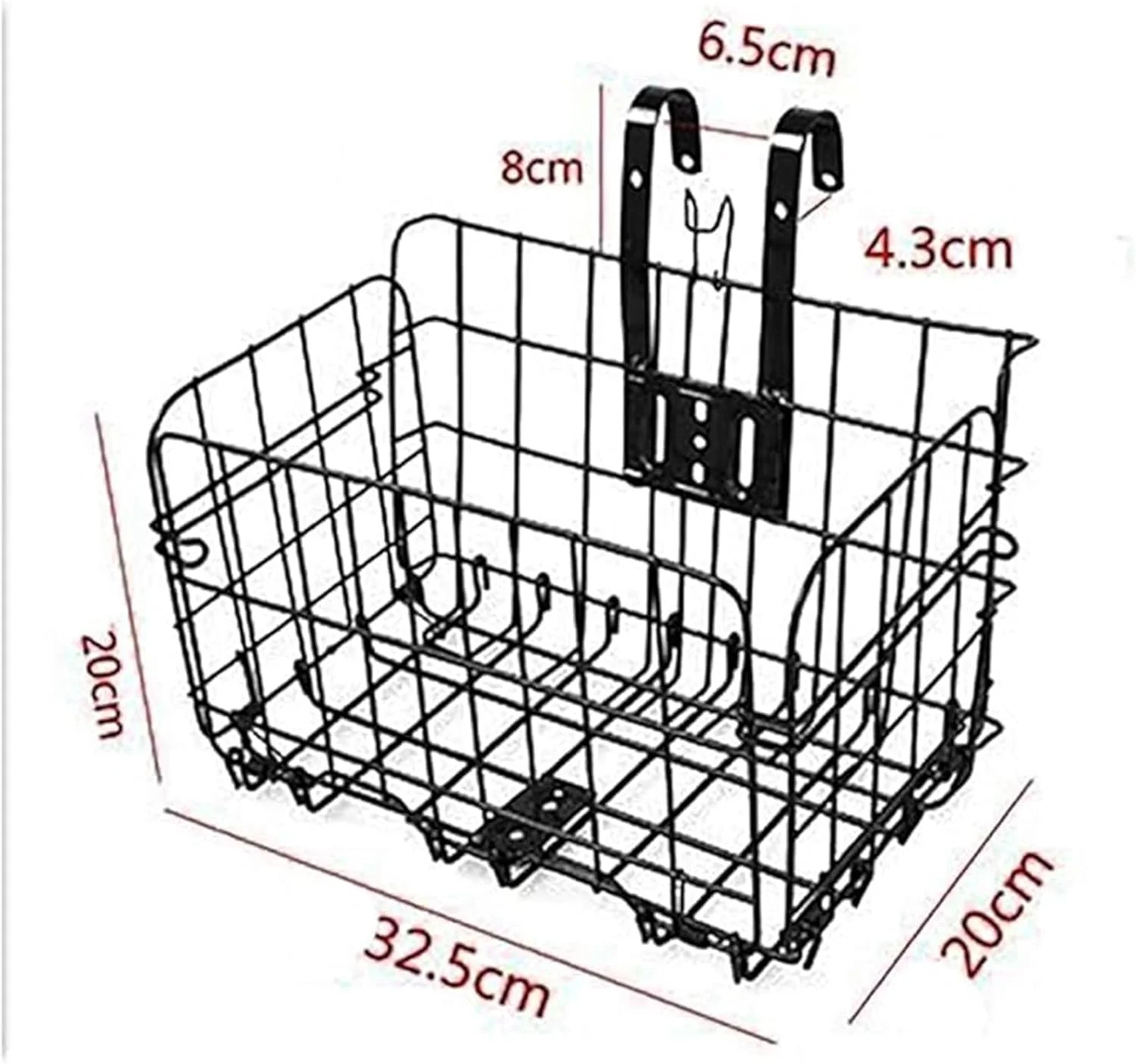 سبد فلزی جلوی فرمان دوچرخه هالامودو، جداشدنی، تحمل بار 20 کیلوگرم، نصب آسان، محکم، مناسب حمل حیوانات خانگی کوچک برای دوچرخه سواری و سازماندهی وسایل