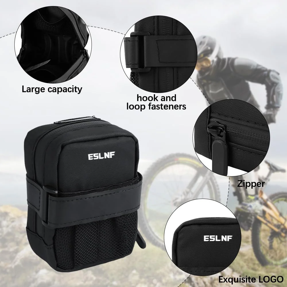 کیف زین مینی برای دوچرخه، کیف دوچرخه قابل حمل و جمع و جور، کیف زین ضد آب با جیب توری، کیف زین بازتابنده، مناسب برای دوچرخههای جادهای، دوچرخههای کوهستانی و دوچرخههای شهری (11 x 8 x 4 سانتی متر) کیف زین مینی برای دوچرخه، کیف دوچرخه قابل حمل و جمع و جور، کیف زین ضد آب با جیب توری، کیف زین بازتابنده، مناسب برای دوچرخههای جادهای، دوچرخههای کوهستانی و دوچرخههای شهری (11 x 8 x 4 سانتی متر)