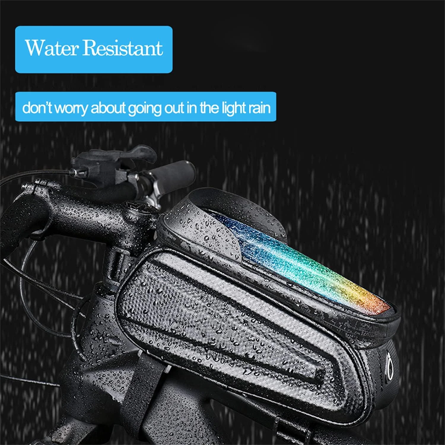 کیف فرمان ضدآب دوچرخه eWINNER، کیف جلویی قاب گوشی دوچرخه با صفحه لمسی و آفتابگیر، ظرفیت بزرگ برای گوشی های هوشمند زیر 7 اینچ