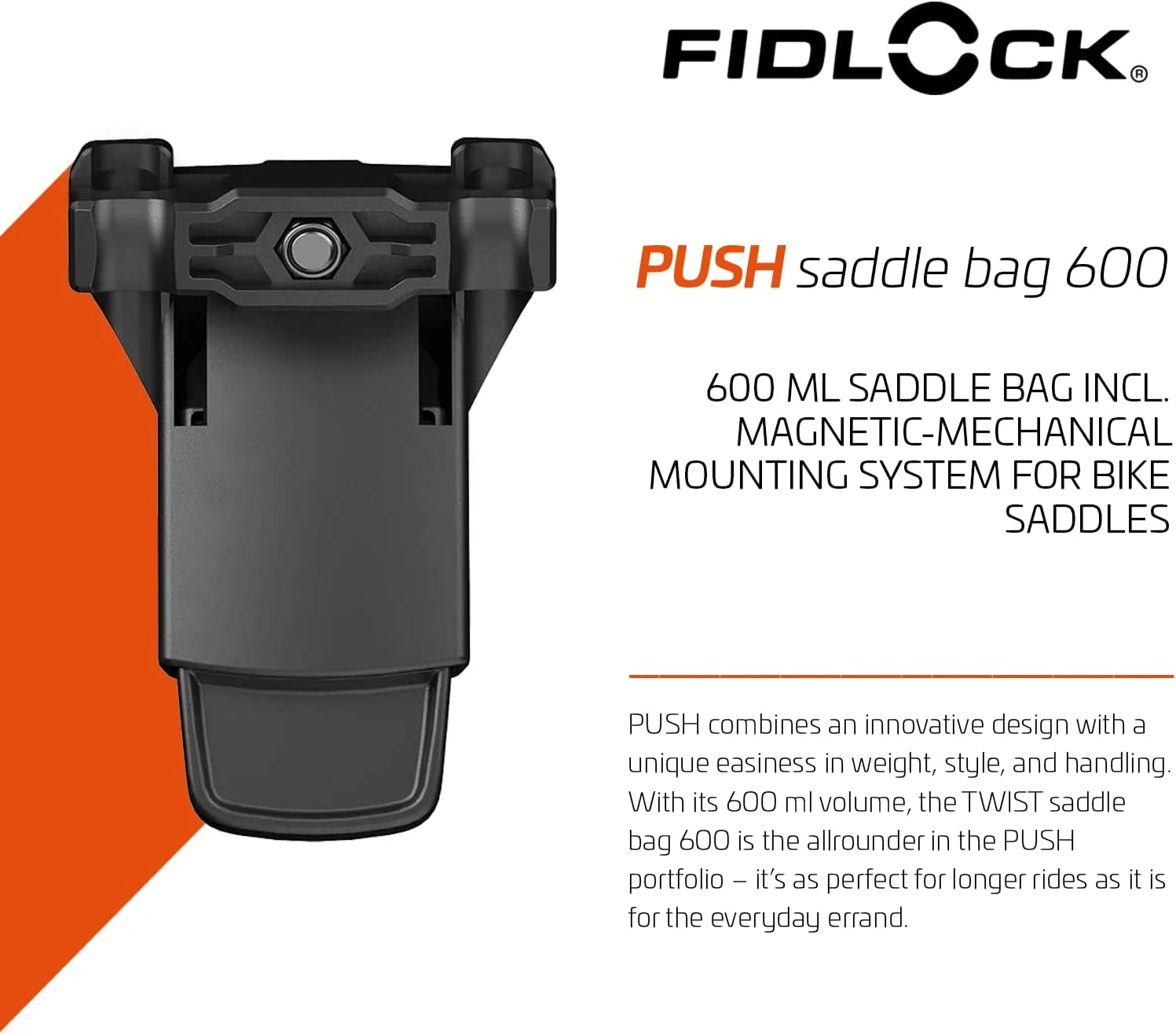 پایه زین فشاری یونی‌سکس فیدلاک - مشکی، سایز استاندارد