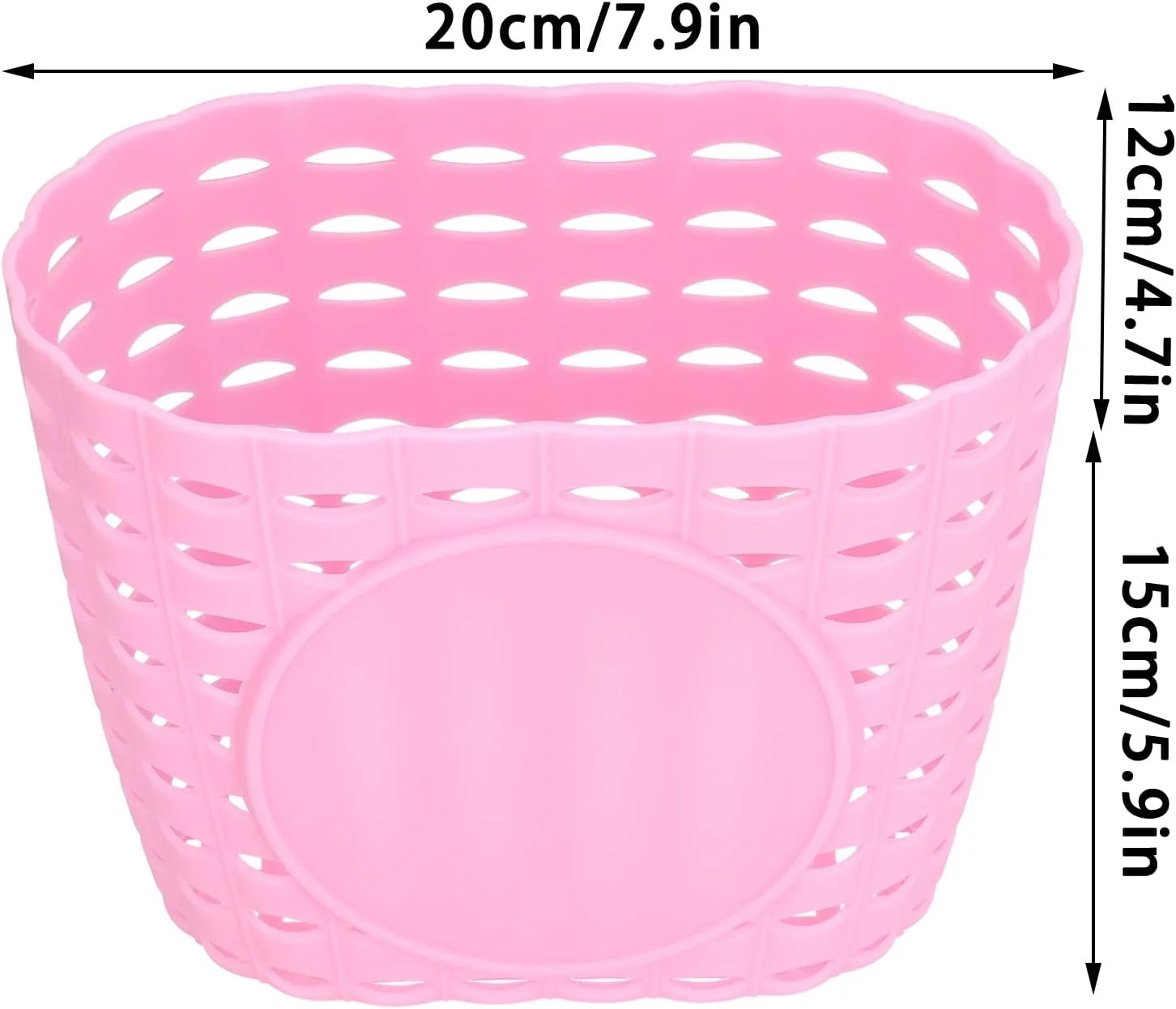 سبد کودک، سبد دوچرخه کودک پلاستیکی مقاوم و بادوام مناسب اسکوتر و دوچرخه کودکان (صورتی) 12x15x20 سانتی متر