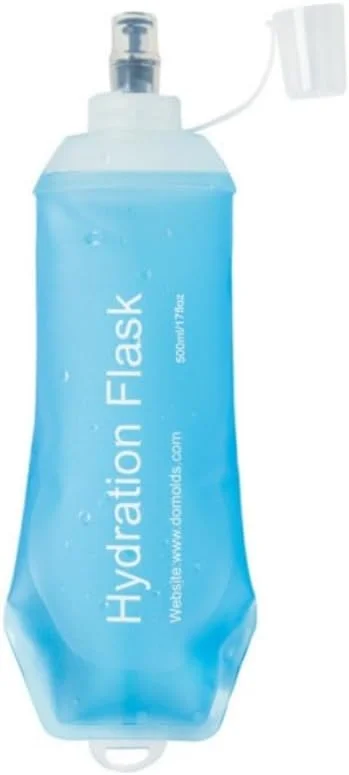 قمقمه نرم 500 میلی لیتری، کیسه آب نرم تاشو TPU برای کوله پشتی هیدراتاسیون، بطری آب تاشو برای پیاده روی، دوچرخه سواری، کوهنوردی، دویدن، بدون BPA