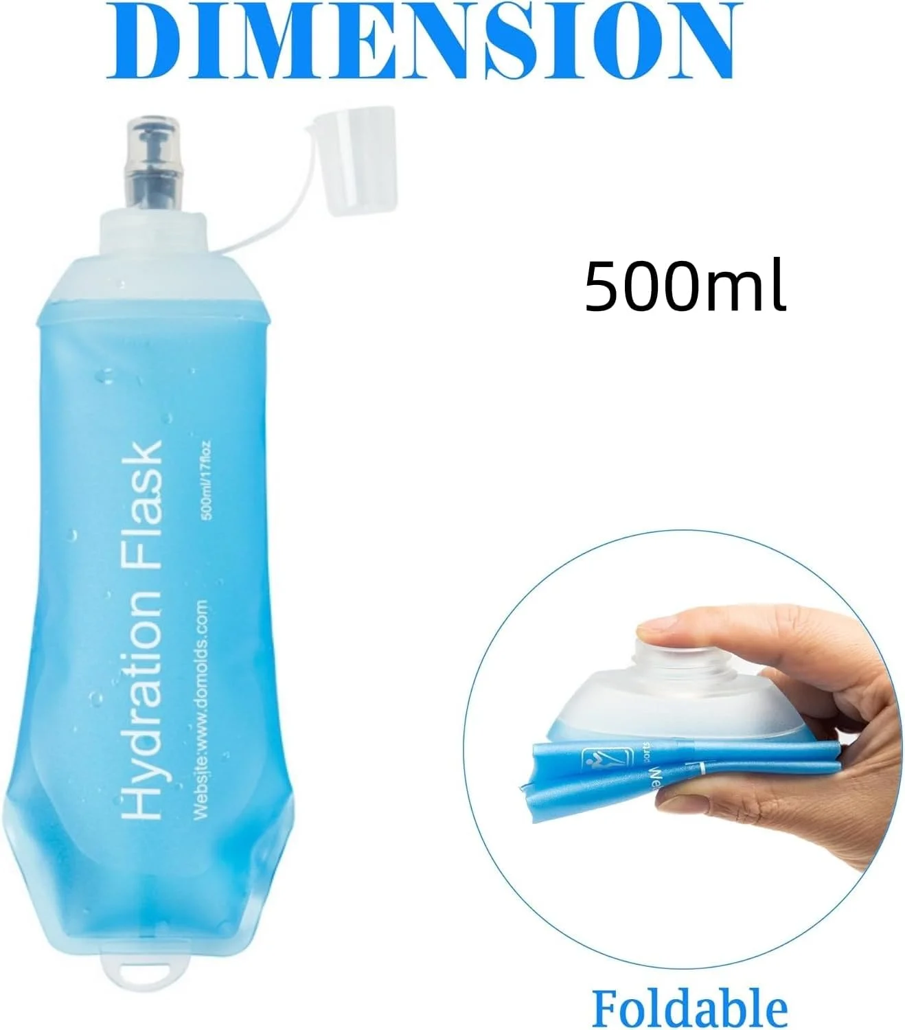 قمقمه نرم 500 میلی لیتری، کیسه آب نرم تاشو TPU برای کوله پشتی هیدراتاسیون، بطری آب تاشو برای پیاده روی، دوچرخه سواری، کوهنوردی، دویدن، بدون BPA قمقمه نرم 500 میلی لیتری، کیسه آب نرم تاشو TPU برای کوله پشتی هیدراتاسیون، بطری آب تاشو برای پیاده روی، دوچرخه سواری، کوهنوردی، دویدن، بدون BPA