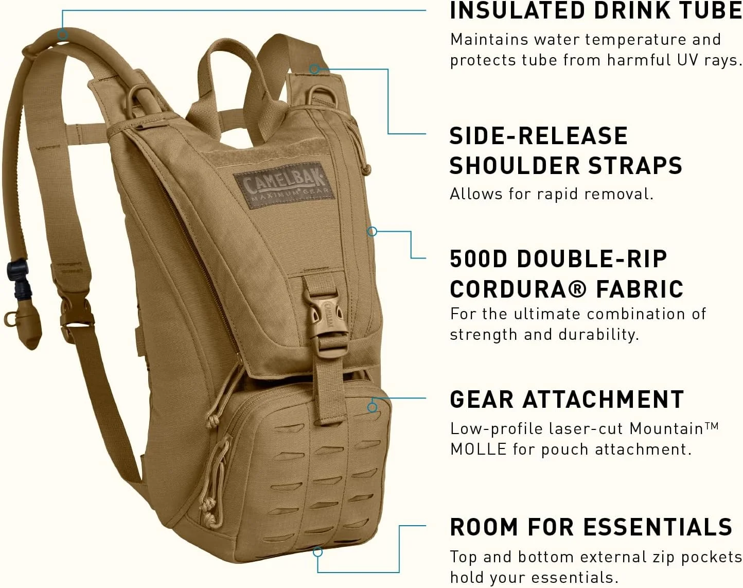 کملبک Ambush کوله پشتی آبرسانی با مخزن 3.0 لیتری Mil-Spec Crux کملبک Ambush کوله پشتی آبرسانی با مخزن 3.0 لیتری Mil-Spec Crux