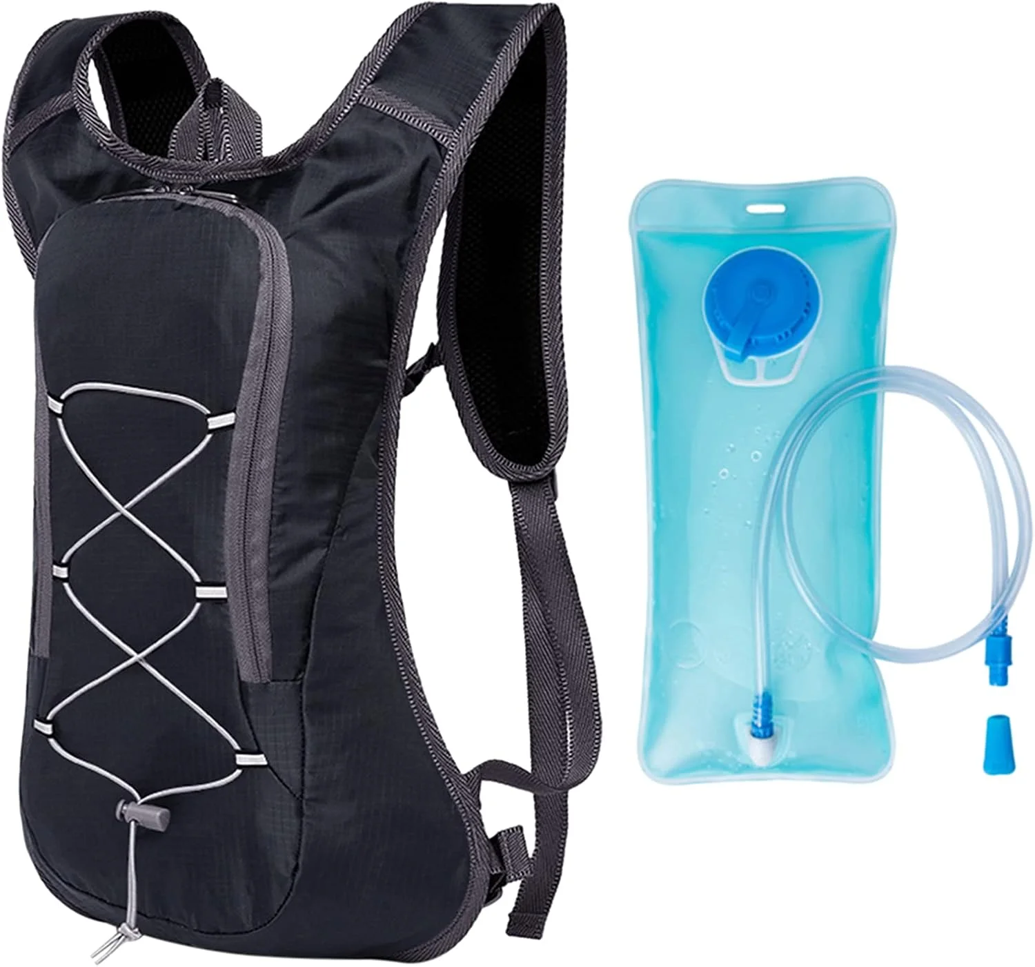 کیف کوله پشتی تنفسی فوق سبک SHOWAY برای دوچرخه سواری، کمپینگ، پیاده روی و دویدن با محفظه آب 2 لیتری