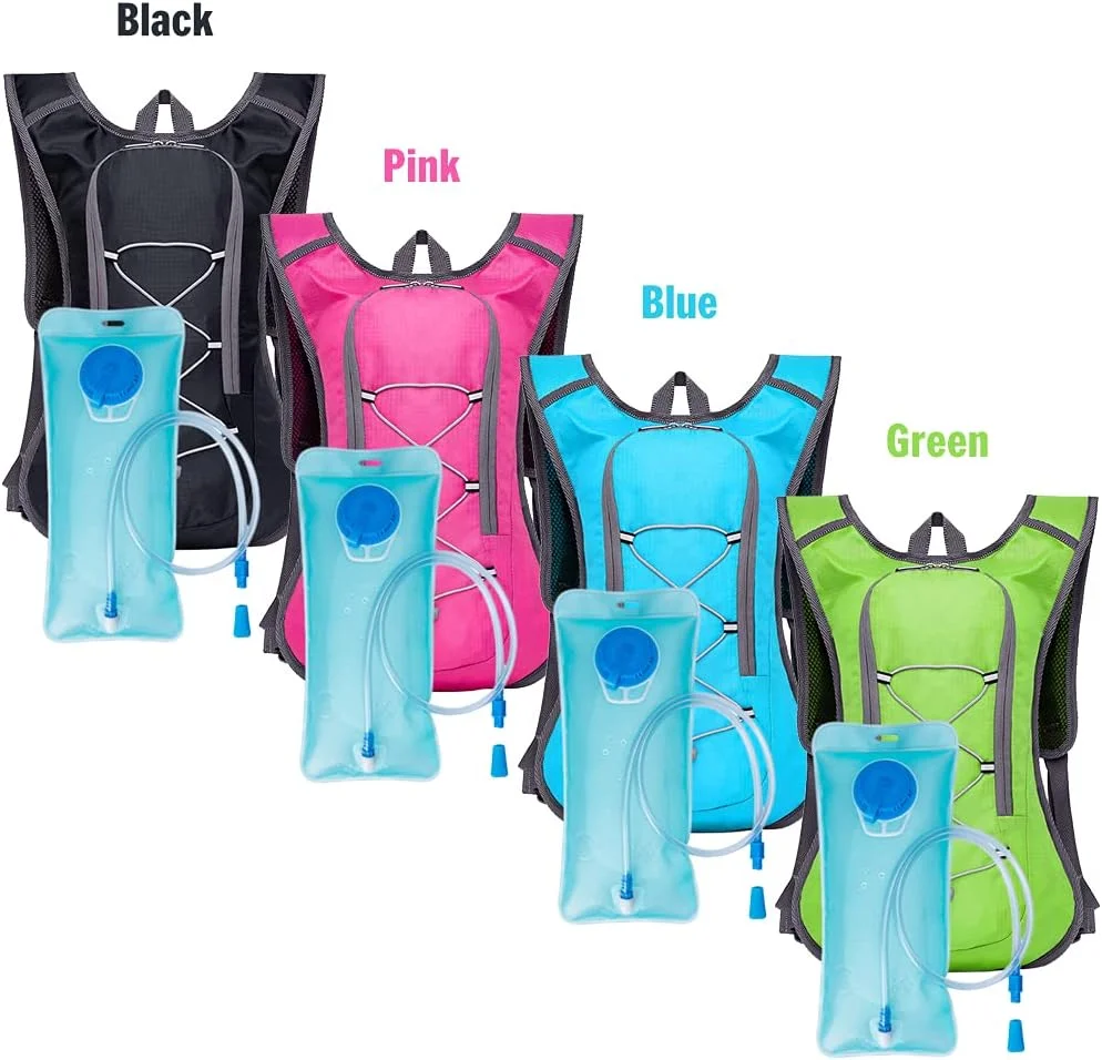 کیف کوله پشتی تنفسی فوق سبک SHOWAY برای دوچرخه سواری، کمپینگ، پیاده روی و دویدن با محفظه آب 2 لیتری