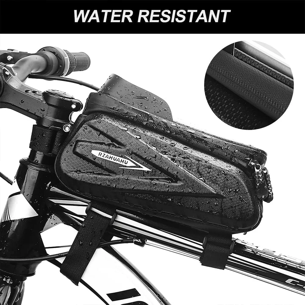 کیف تنه دوچرخه با جای موبایل ضدآب، کیف لوله بالایی دوچرخه، لوازم جانبی دوچرخه، کیف جلویی دوچرخه با صفحه لمسی مناسب برای گوشی های زیر 7.2 اینچ