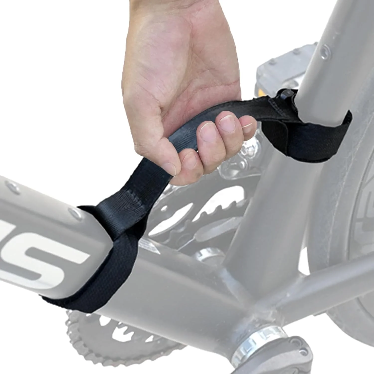 2 عدد بند حمل دوچرخه، ابزار حمل و نقل دوچرخه، بند حمل نایلونی، دسته چند منظوره و صرفه جویی در کار، بالابر دسته راحت برای دوچرخه های خیابانی و دوچرخه های خاکی