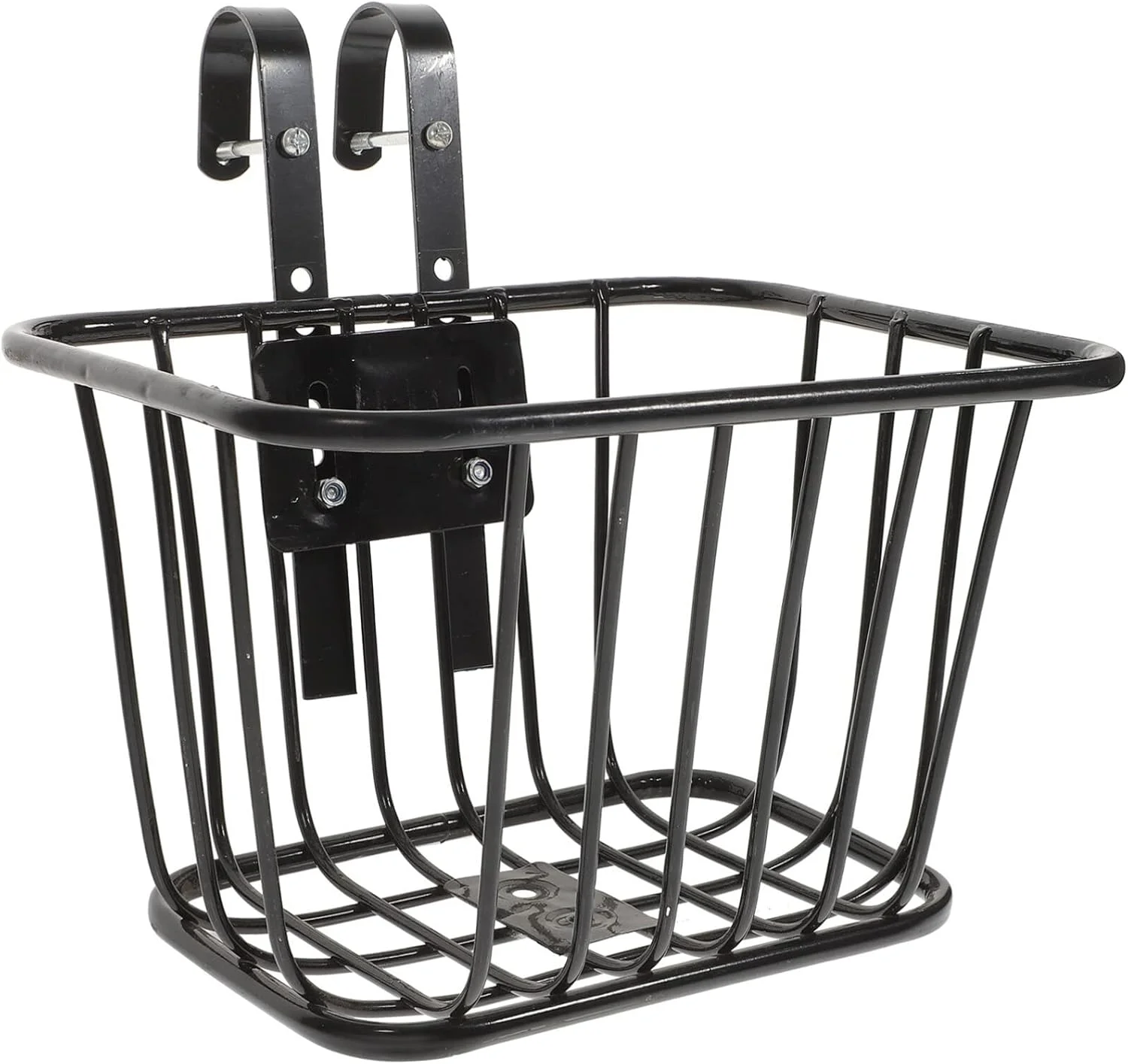 یک عدد سبد فلزی مشکی دوچرخه، سبد جلوی دوچرخه، سبد دوچرخه کوهستان، لوازم جانبی دوچرخه (کوچک)