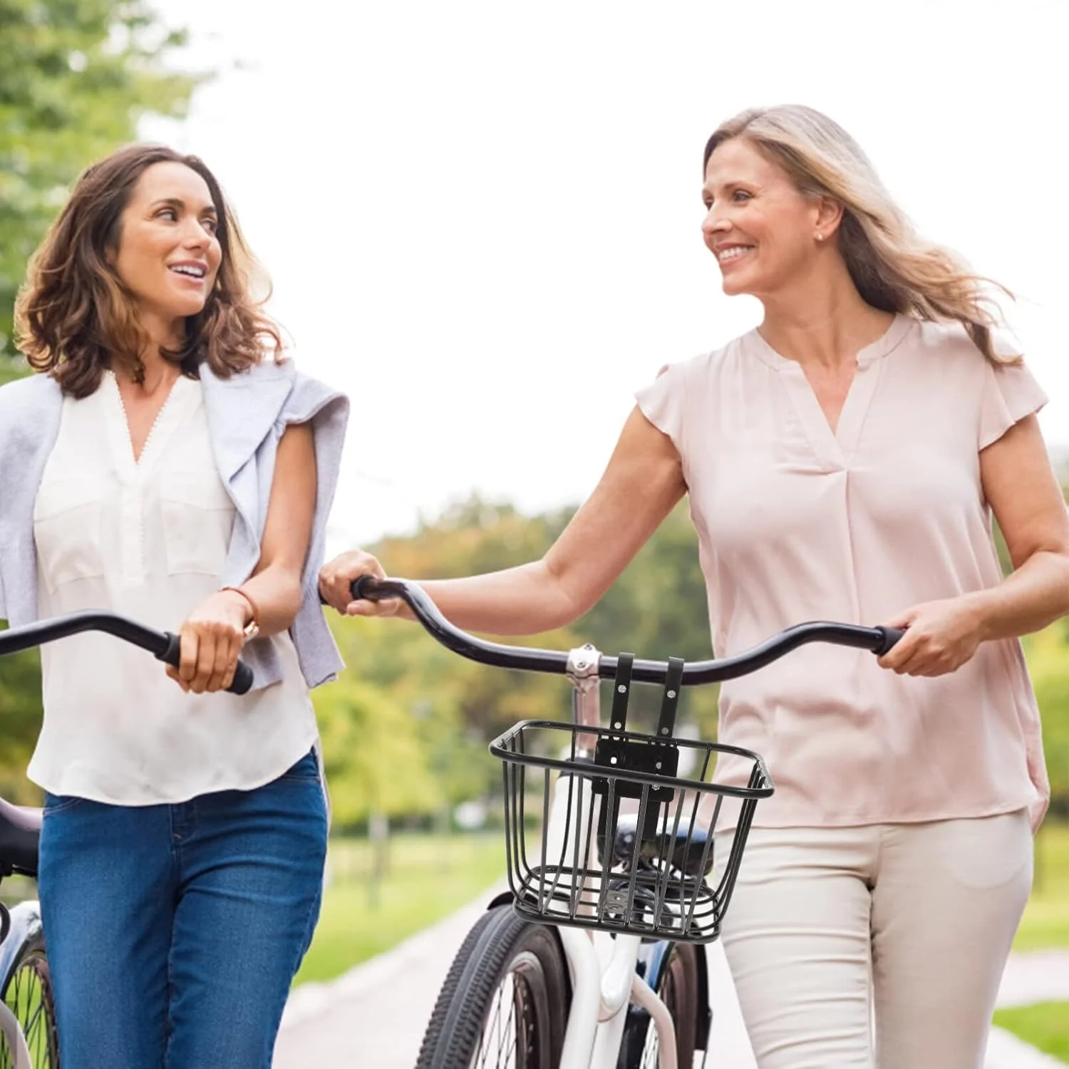 یک عدد سبد فلزی مشکی دوچرخه، سبد جلوی دوچرخه، سبد دوچرخه کوهستان، لوازم جانبی دوچرخه (کوچک)