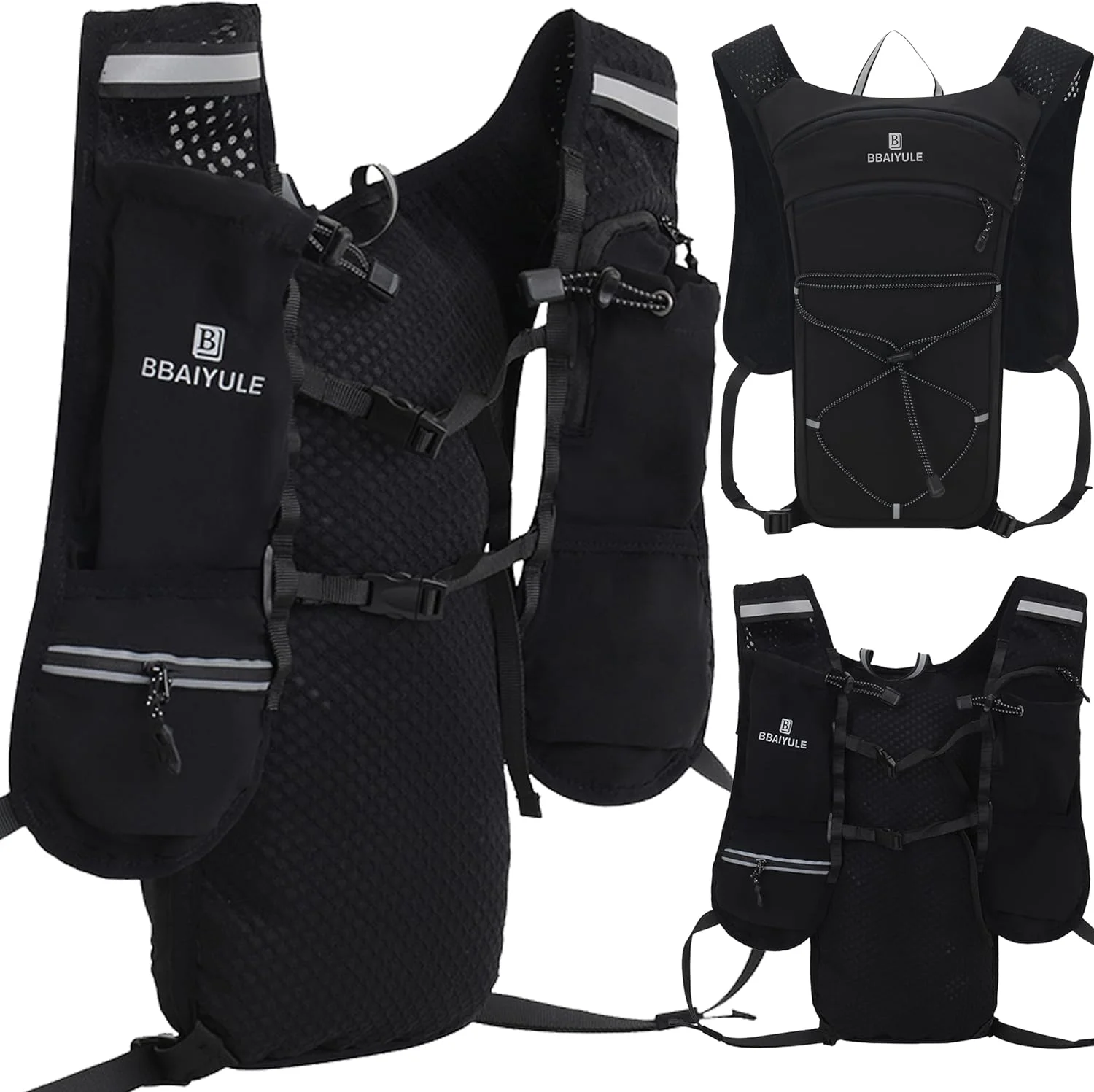 کوله پشتی سبک وزن مخصوص دویدن (فقط کوله پشتی بدون مخزن آب)، مناسب ورزش های فضای باز، دوی ماراتن، دویدن در طبیعت، پیاده روی، کوهنوردی، دوچرخه سواری، جلیقه بازتابنده آب برای زنان و مردان