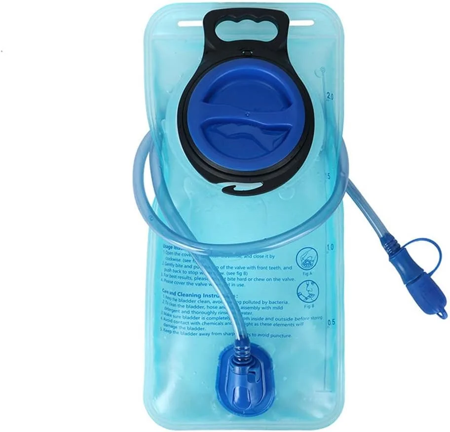 کیسه آب عربست - مخزن آب 2 لیتری، جایگزین کیسه آب، بدون BPA، ضد نشت، مناسب دویدن، دوچرخه سواری، پیاده روی، کمپینگ و کوهنوردی