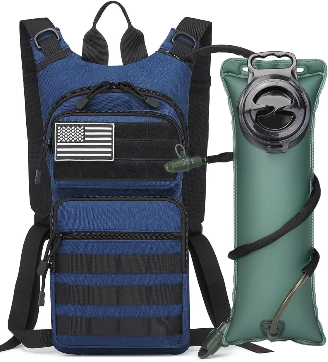 کوله پشتی نظامی ایمیل با مخزن آب 3 لیتری، کوله پشتی سبک وزن و بدون BPA، مناسب برای دویدن، دوچرخه سواری و پیاده روی