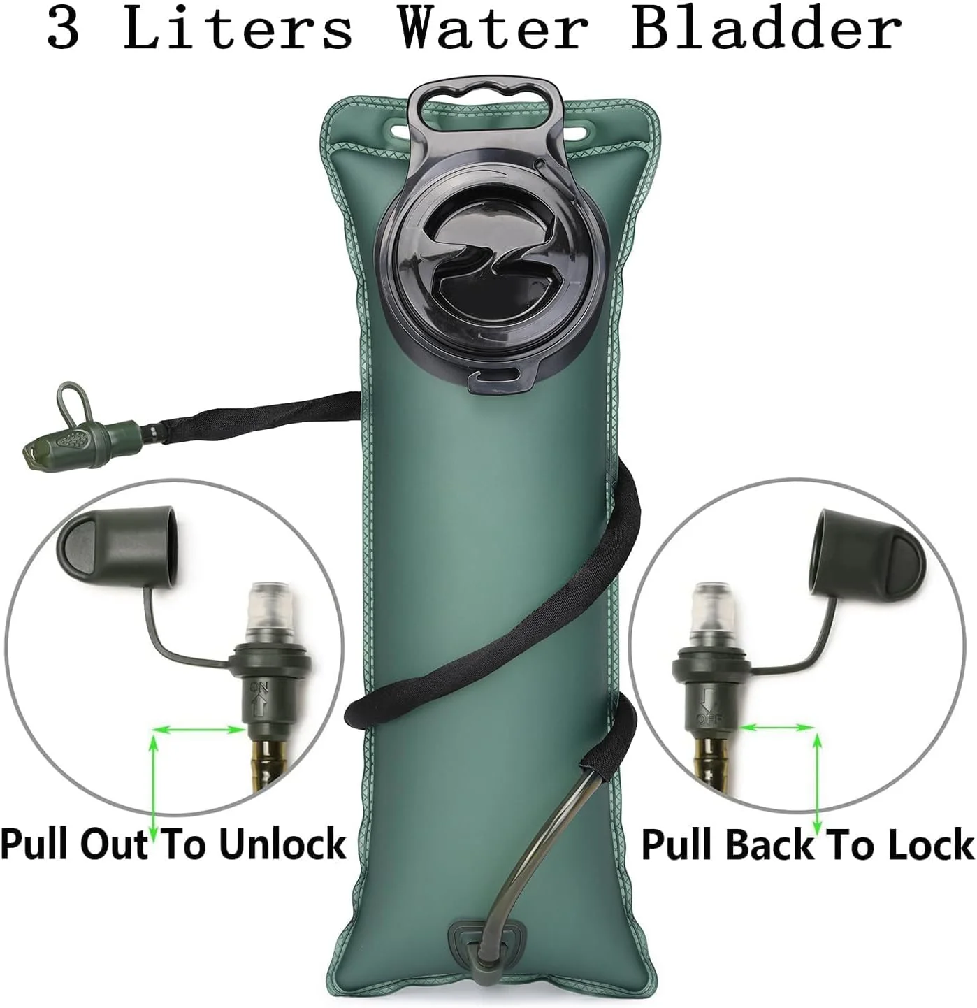 کوله پشتی نظامی ایمیل با مخزن آب 3 لیتری، کوله پشتی سبک وزن و بدون BPA، مناسب برای دویدن، دوچرخه سواری و پیاده روی