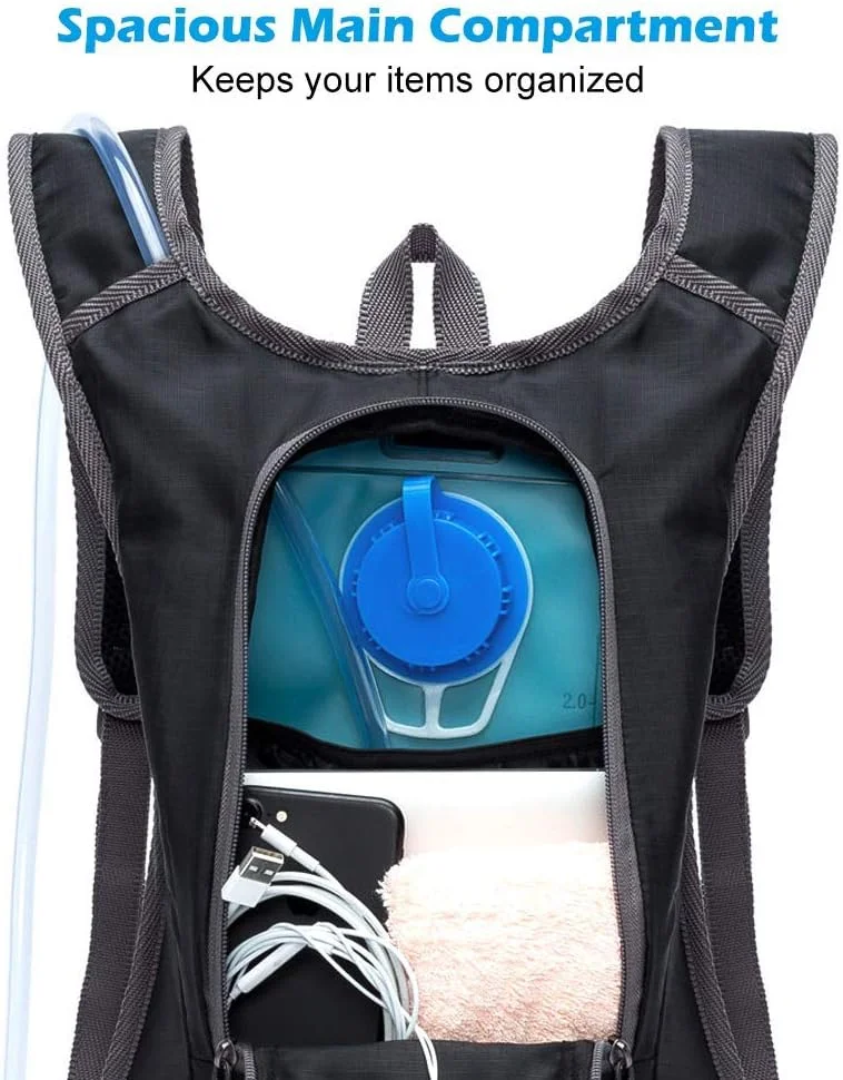 کوله پشتی آبرسانی AMERTEER با مخزن آب 2 لیتری | کوله پشتی آب برای پیاده روی، دویدن، کمپینگ، اسکی، دوچرخه سواری | کوله پشتی تاکتیکی عایق حرارتی | مخزن آبرسانی برای زنان، مردان، کودکان