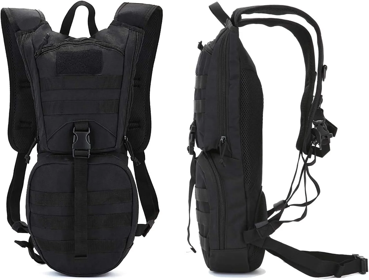 کوله پشتی تاکتیکی آبرسان ANTARCTICA، کوله پشتی سبک وزن ورزشی در فضای باز با سیستم MOLLE برای دوچرخه سواری، ماراتن، پیاده روی، کوهنوردی، دویدن، شکار و دوچرخه سواری (بدون کمل بک)