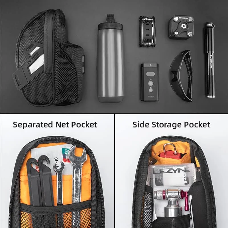 کیف زین دوچرخه راک بروز با جای قمقمه، ضد آب، مناسب دوچرخه های کوهستانی و جاده ای، کیف زیر زین، کیف لوازم دوچرخه کیف زین دوچرخه راک بروز با جای قمقمه، ضد آب، مناسب دوچرخه های کوهستانی و جاده ای، کیف زیر زین، کیف لوازم دوچرخه