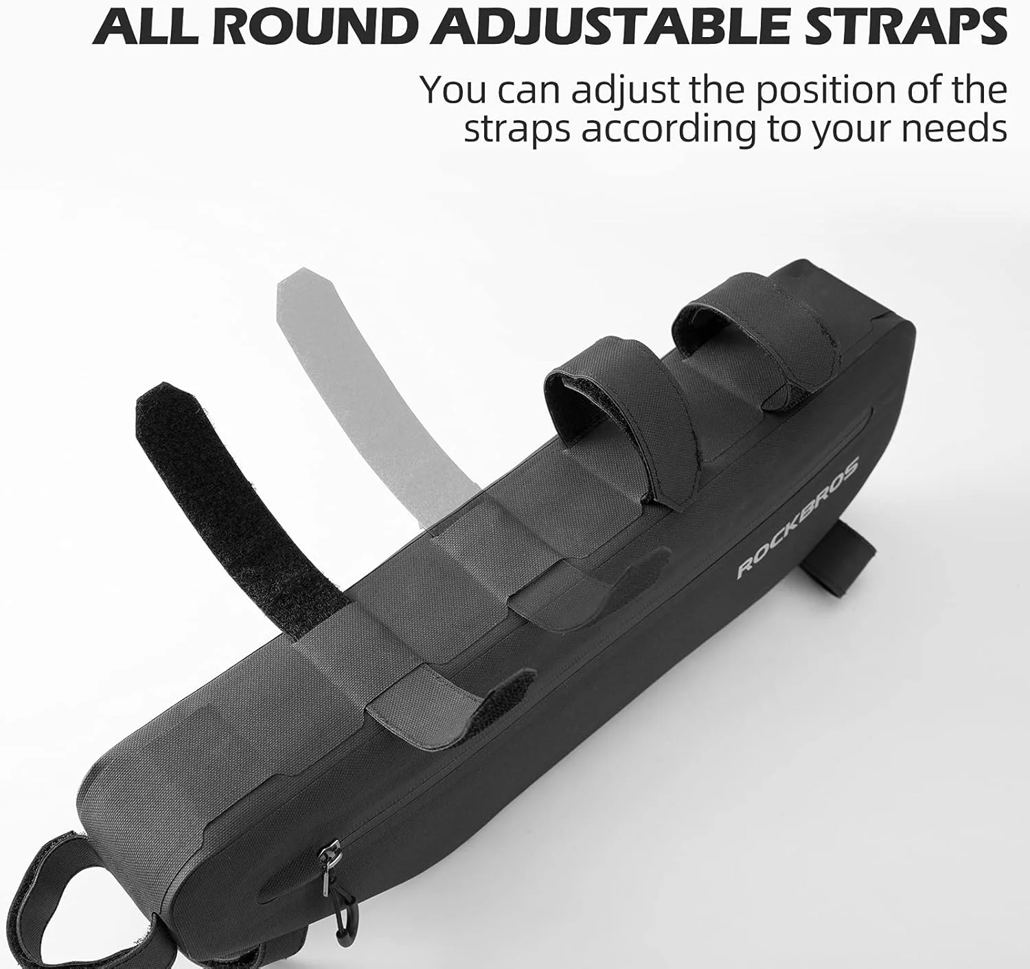 کیف مثلثی ضدآب ROCKBROS برای قاب دوچرخه، کیف زیر لوله بالایی دوچرخه، کیف نگهداری لوازم جانبی دوچرخه سواری