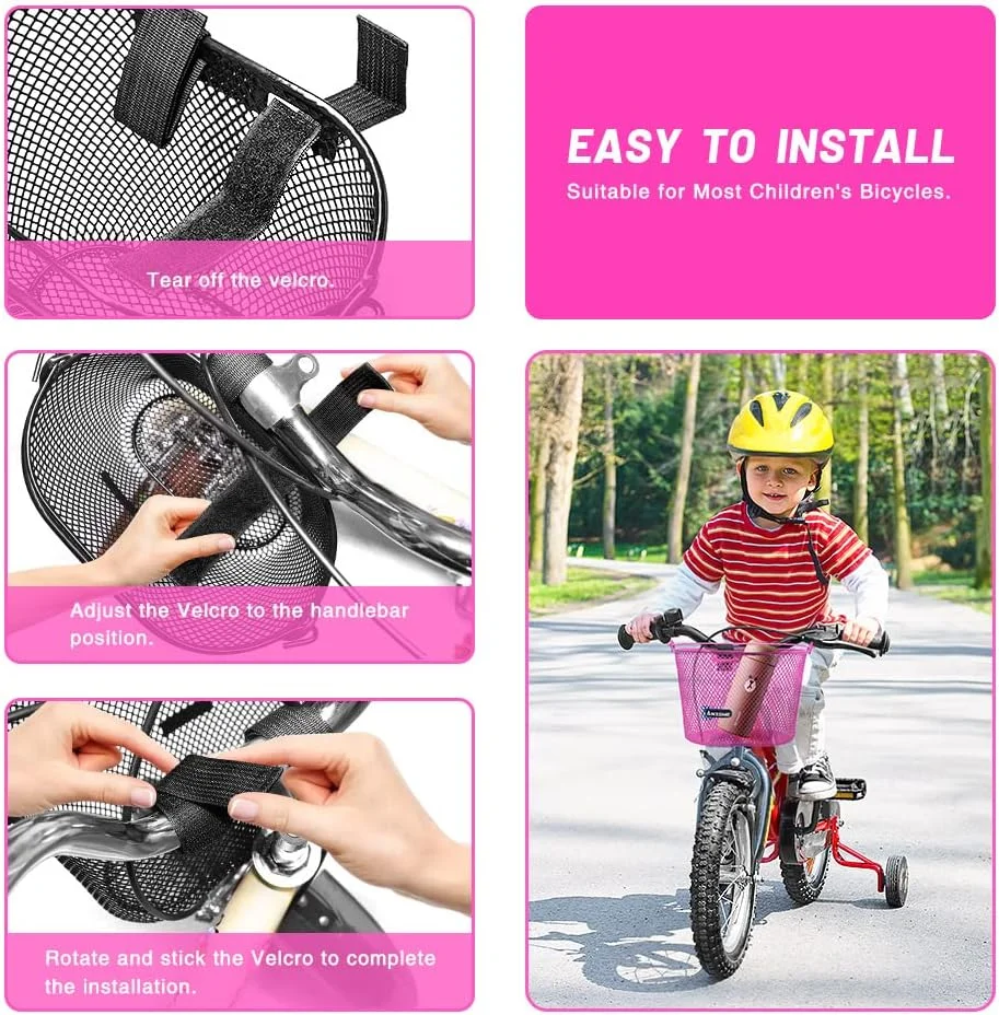 سبد دوچرخه کودکانه ANZOME، سبد دوچرخه برای پسران و دختران، سبد دوچرخه فلزی ضد آب برای کودکان، مناسب برای اکثر دوچرخه های کودکان و سه چرخه های کودکان سبد دوچرخه کودکانه ANZOME، سبد دوچرخه برای پسران و دختران، سبد دوچرخه فلزی ضد آب برای کودکان، مناسب برای اکثر دوچرخه های کودکان و سه چرخه های کودکان