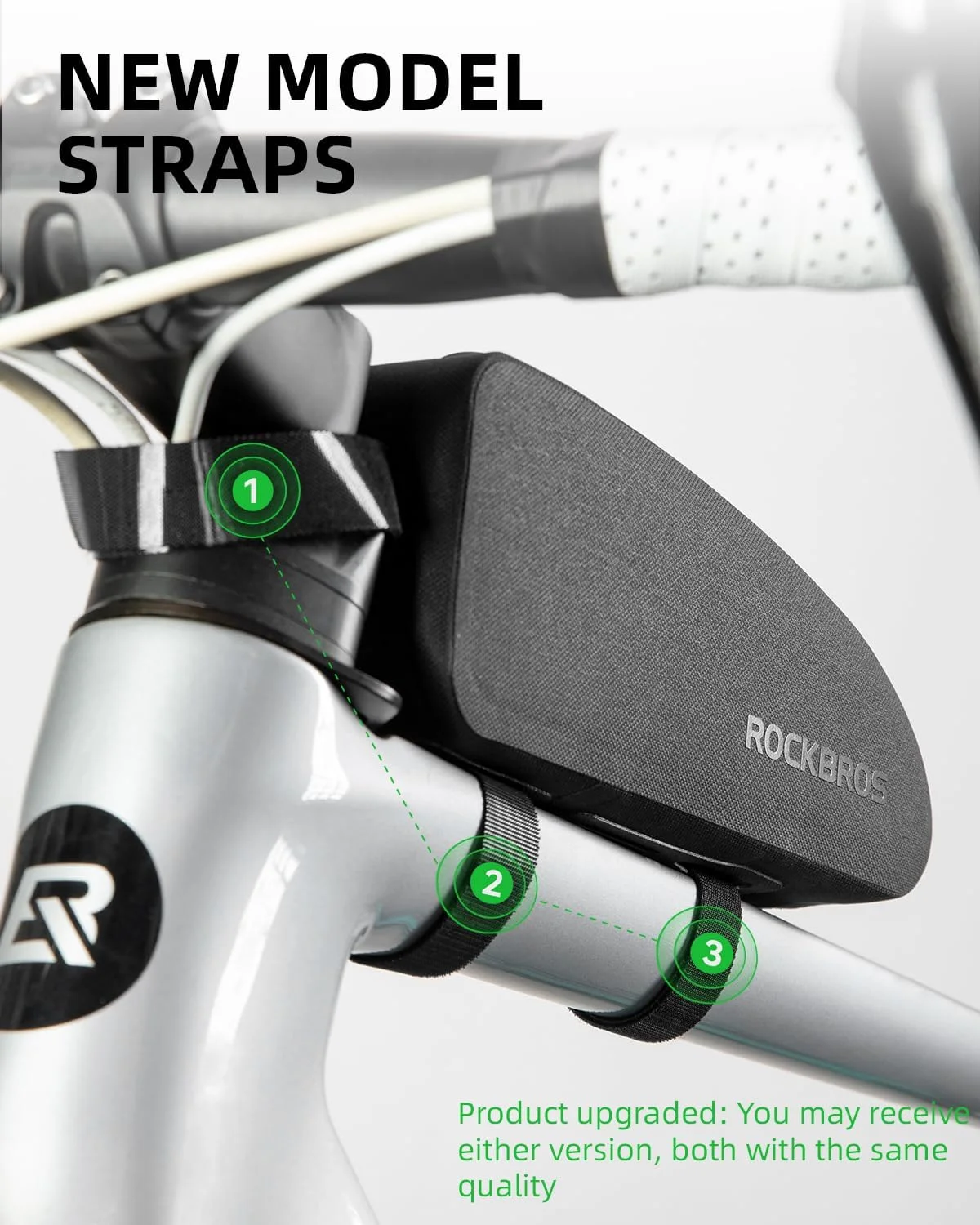 کیف لوله بالایی دوچرخه ROCKBROS - کیف ضد آب برای قاب جلویی دوچرخه های کوهستانی و جاده ای - بزرگ