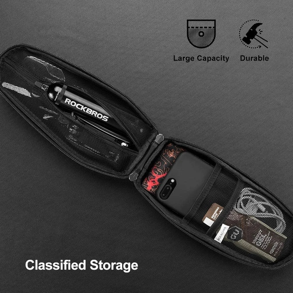 کیف لوله بالایی دوچرخه ROCKBROS، کیف جلویی قاب دوچرخه، کیف دوچرخه EVA، کیف لوازم جانبی دوچرخه، بسته ذخیره سازی، کیف تلفن ضد آب دوچرخه برای دوچرخه کوهستانی و جاده ای زیر 6.2 اینچ/6.5 اینچ کیف لوله بالایی دوچرخه ROCKBROS، کیف جلویی قاب دوچرخه، کیف دوچرخه EVA، کیف لوازم جانبی دوچرخه، بسته ذخیره سازی، کیف تلفن ضد آب دوچرخه برای دوچرخه کوهستانی و جاده ای زیر 6.2 اینچ/6.5 اینچ