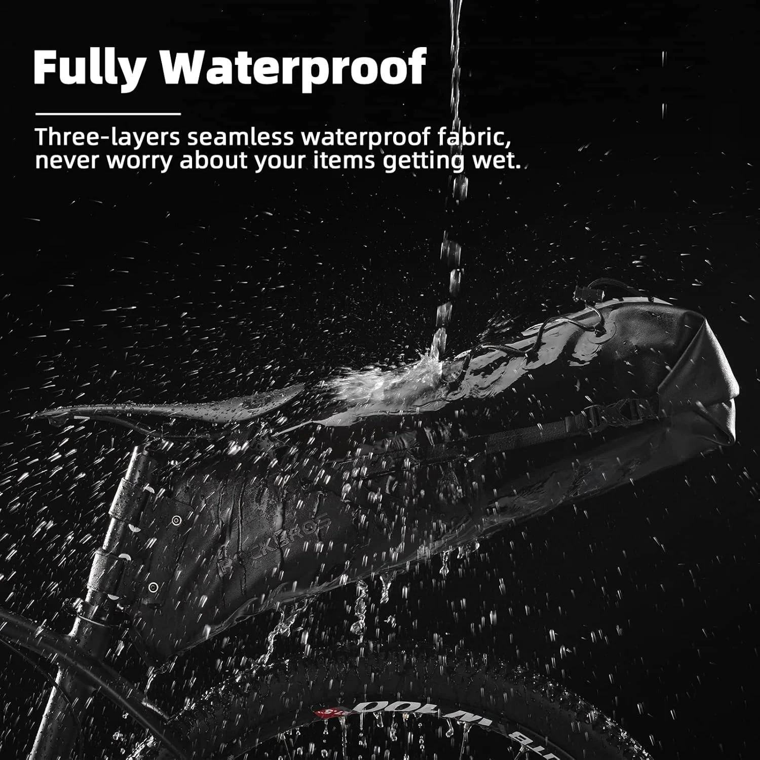 کیف زین دوچرخه ضد آب ROCKBROS، کیف بزرگ با ظرفیت بالا برای دوچرخه سواری، کیف زین دوچرخه جاده و کوهستان