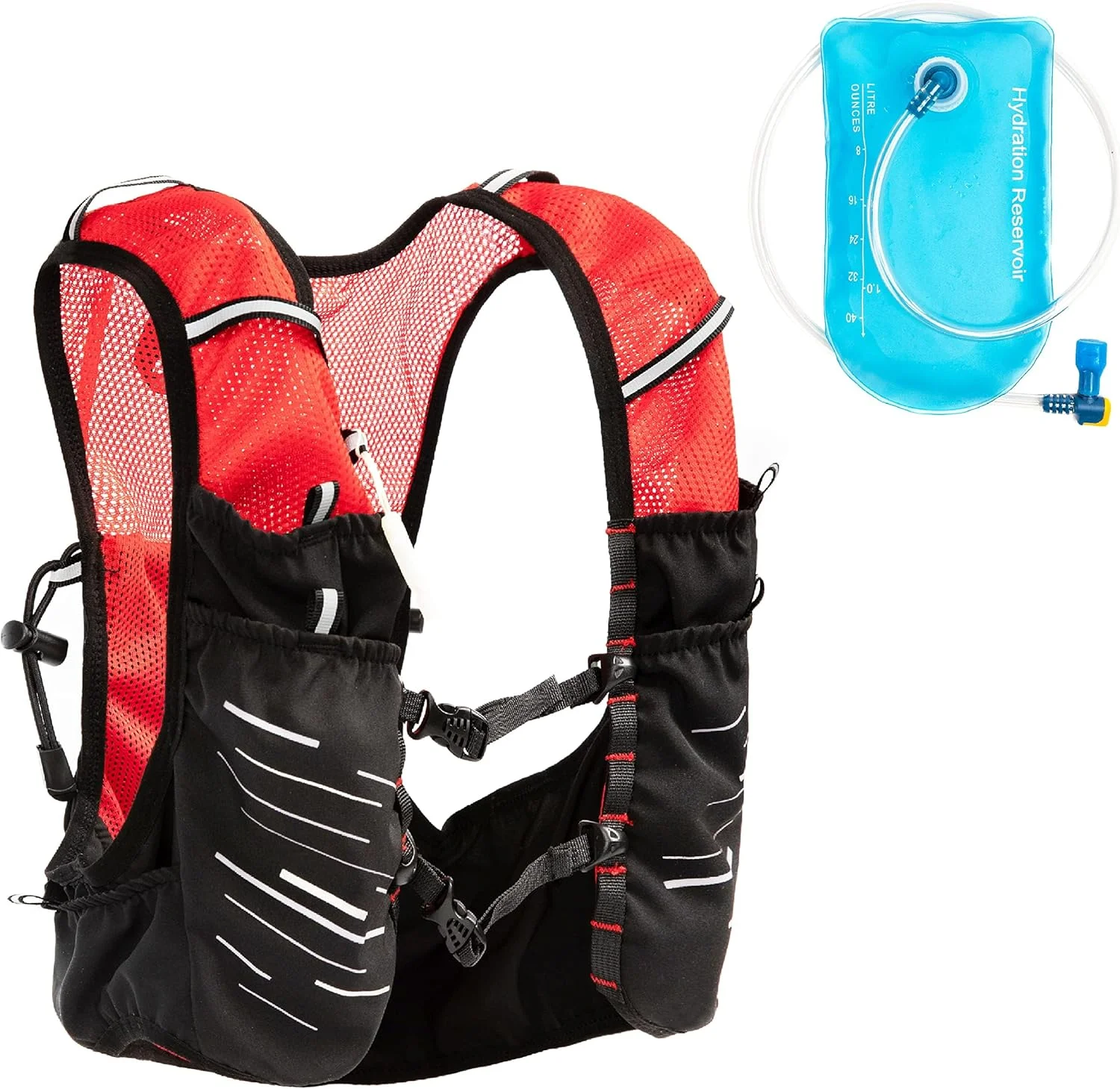 کوله پشتی جلیقه آبرسانی NALACAL، کوله پشتی سبک وزن مخصوص دویدن با محفظه آب 1.5 لیتری، کوله پشتی روزانه مناسب فضای باز، جلیقه آبرسانی مخصوص دویدن، کوله پشتی با محفظه آب برای مسابقه دو، ماراتن، دوچرخه سواری و پیاده روی در مسیر