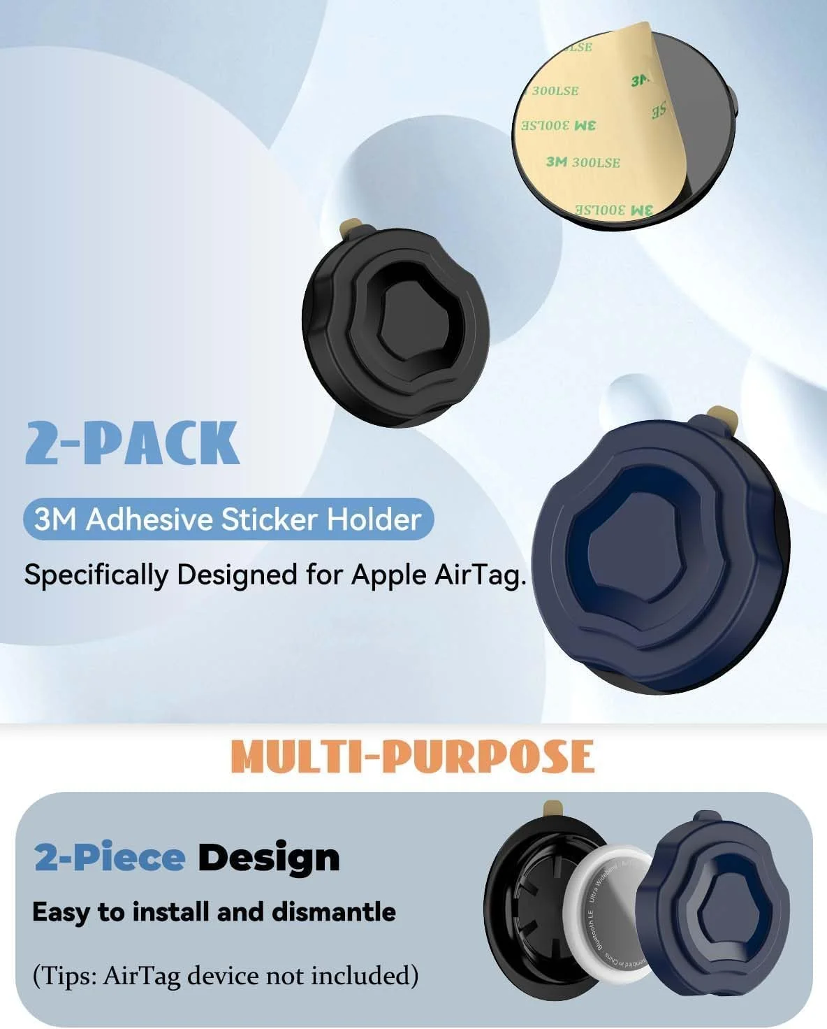 جعبه چسبی ایرتگ Azonee با استیکر - نگهدارنده مخفی، محافظت کامل، ضد آب برای چمدان، دوچرخه، کیف دوربین (2 عدد) جعبه چسبی ایرتگ Azonee با استیکر - نگهدارنده مخفی، محافظت کامل، ضد آب برای چمدان، دوچرخه، کیف دوربین (2 عدد)