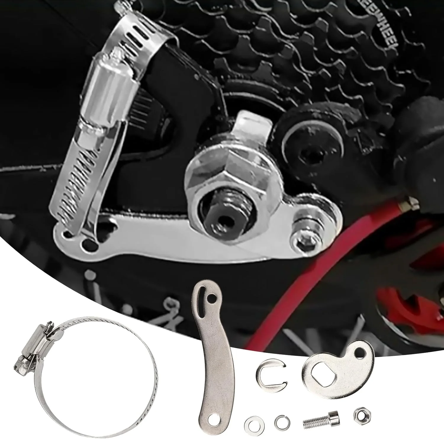 2 ست بازوی گشتاور دوچرخه برقی، کیت تبدیل بازوی گشتاور جهانی، لوازم جانبی محافظ بازوی گشتاور دوچرخه برقی، تقویت کننده رهاکننده دوچرخه برای موتورهای توپی جلو یا عقب دوچرخه برقی