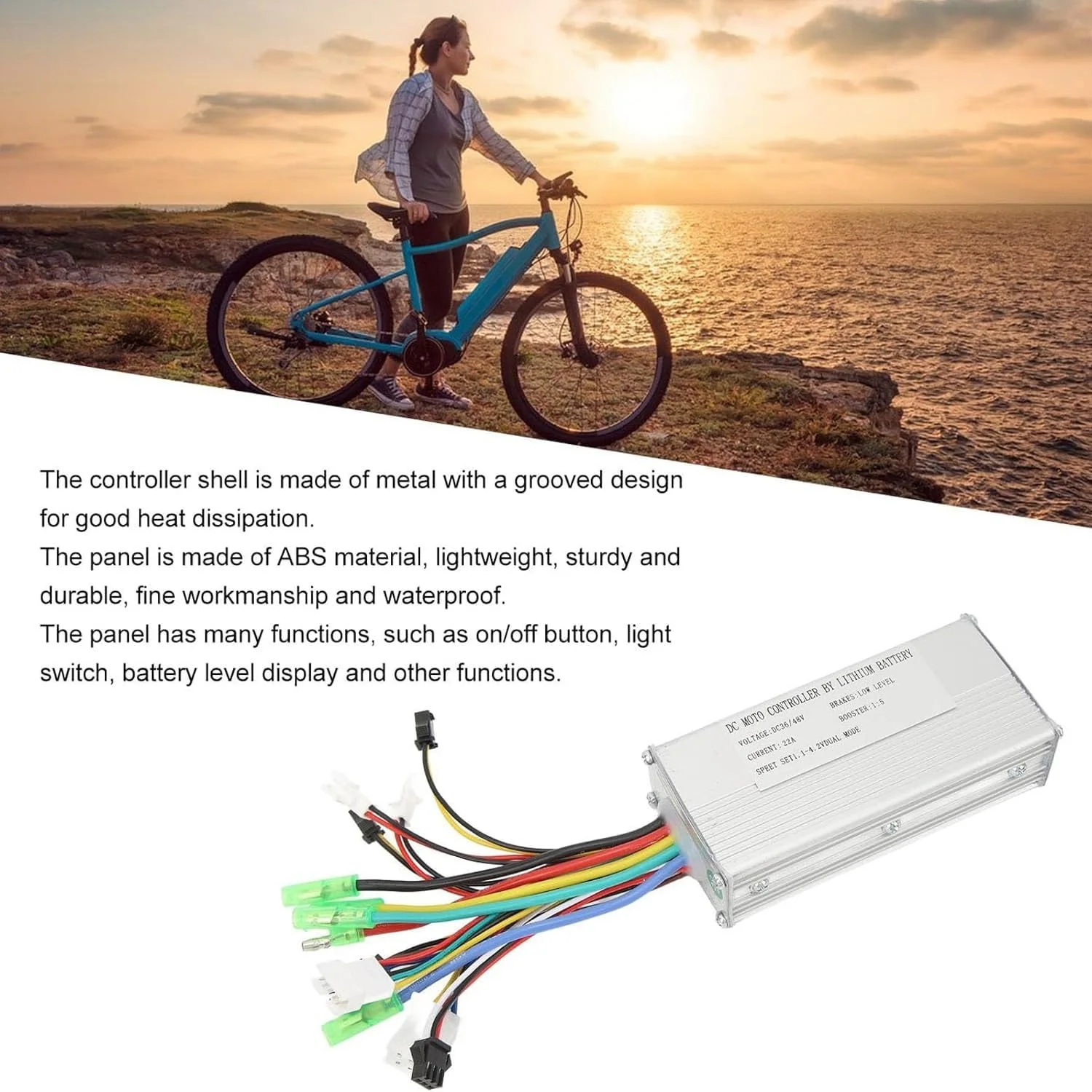 کیت کنترلر تبدیل دوچرخه برقی 30 آمپر با پنل نمایشگر، اهرم گاز انگشتی و کمک پدال، به همراه کانکتور کیت کنترلر تبدیل دوچرخه برقی 30 آمپر با پنل نمایشگر، اهرم گاز انگشتی و کمک پدال، به همراه کانکتور