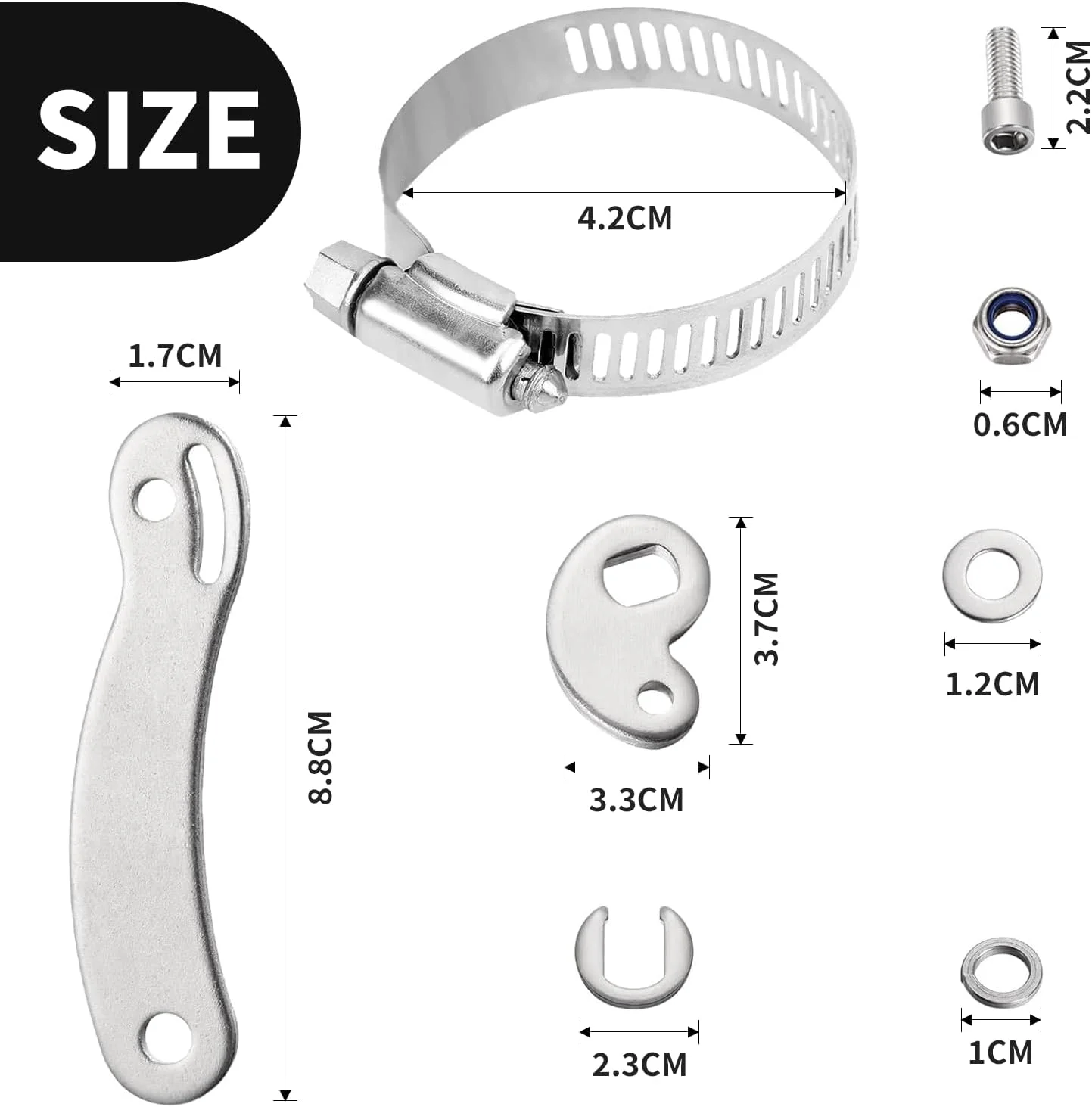 بازوهای گشتاور برای دوچرخه های الکترونیکی - 2 مجموعه کیت تبدیل بازوی گشتاور آهن-آلومینیوم، مناسب برای دوچرخه های برقی، لوازم جانبی دوچرخه برقی برای محافظت از شفت موتور، پایداری دوشاخ جلو، نصب آسان