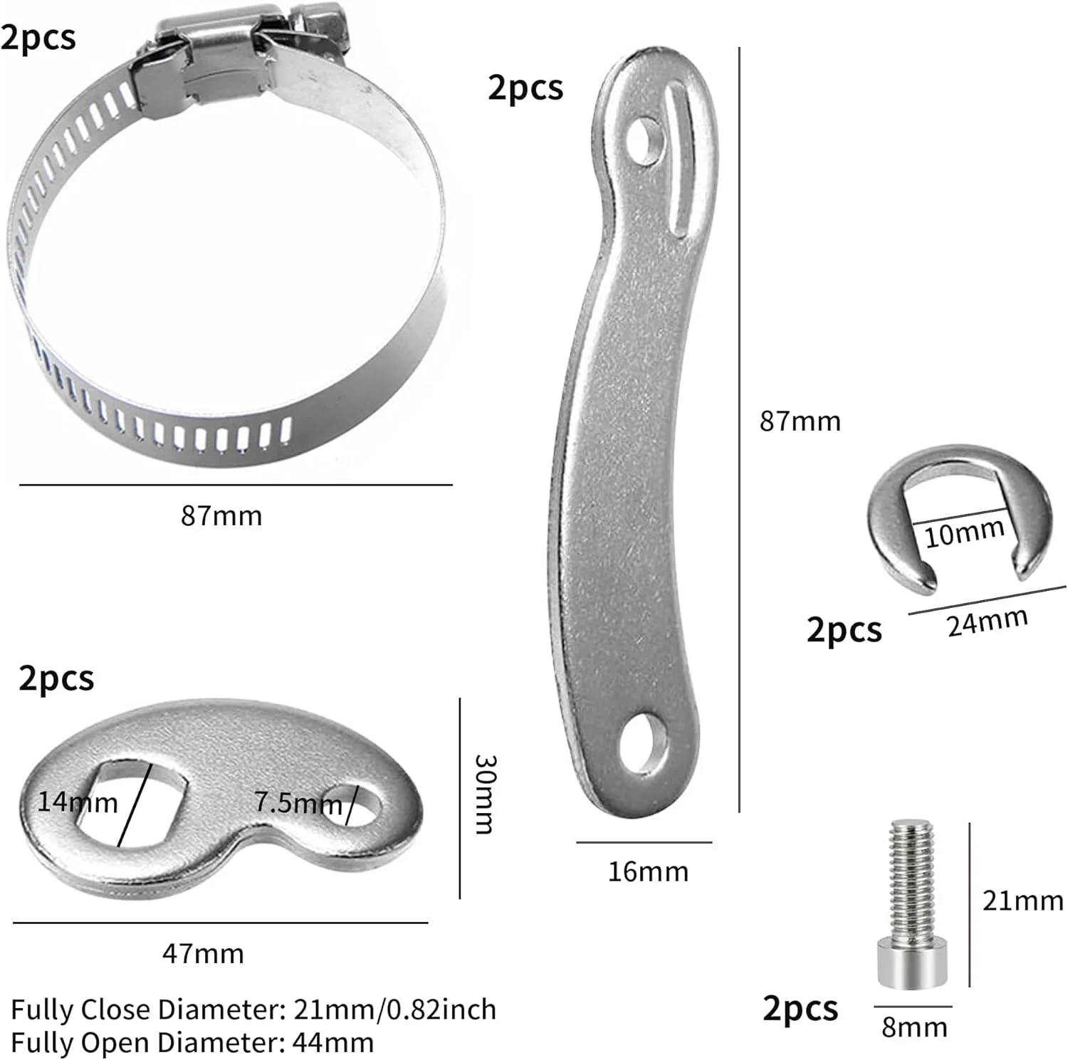 دو مجموعه بازوی گشتاور برای دوچرخه برقی، کیت تبدیل بازوی گشتاور دوچرخه برقی، لوازم جانبی محافظ بازوی گشتاور برای موتورهای توپی جلو یا عقب دوچرخه برقی