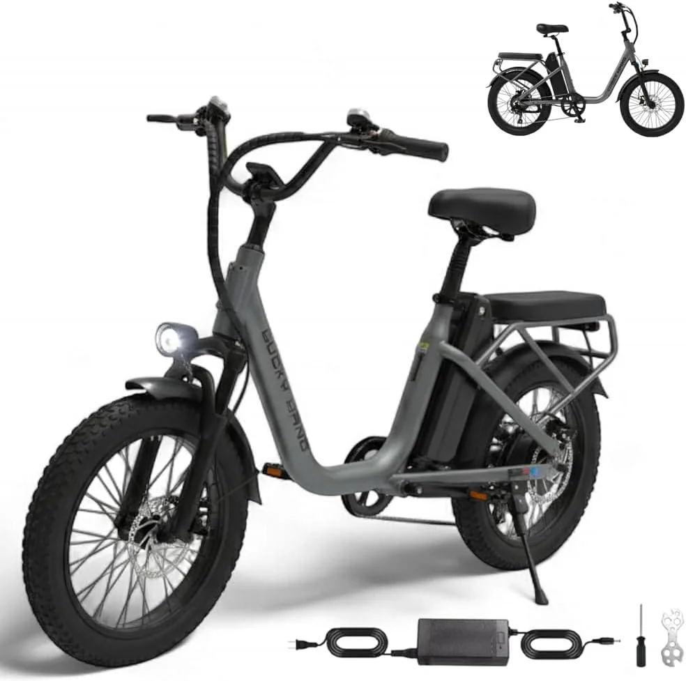 دوچرخه برقی U03 با موتور 500 وات (پیک 750 وات)، باتری 48 ولت 13 آمپر ساعت، سرعت 45 کیلومتر در ساعت، برد 45 کیلومتر، لاستیک های پهن 20×3.0، ترمزهای دیسکی، فریم فولاد کربنی - دوچرخه برقی قدرتمند با برد طولانی